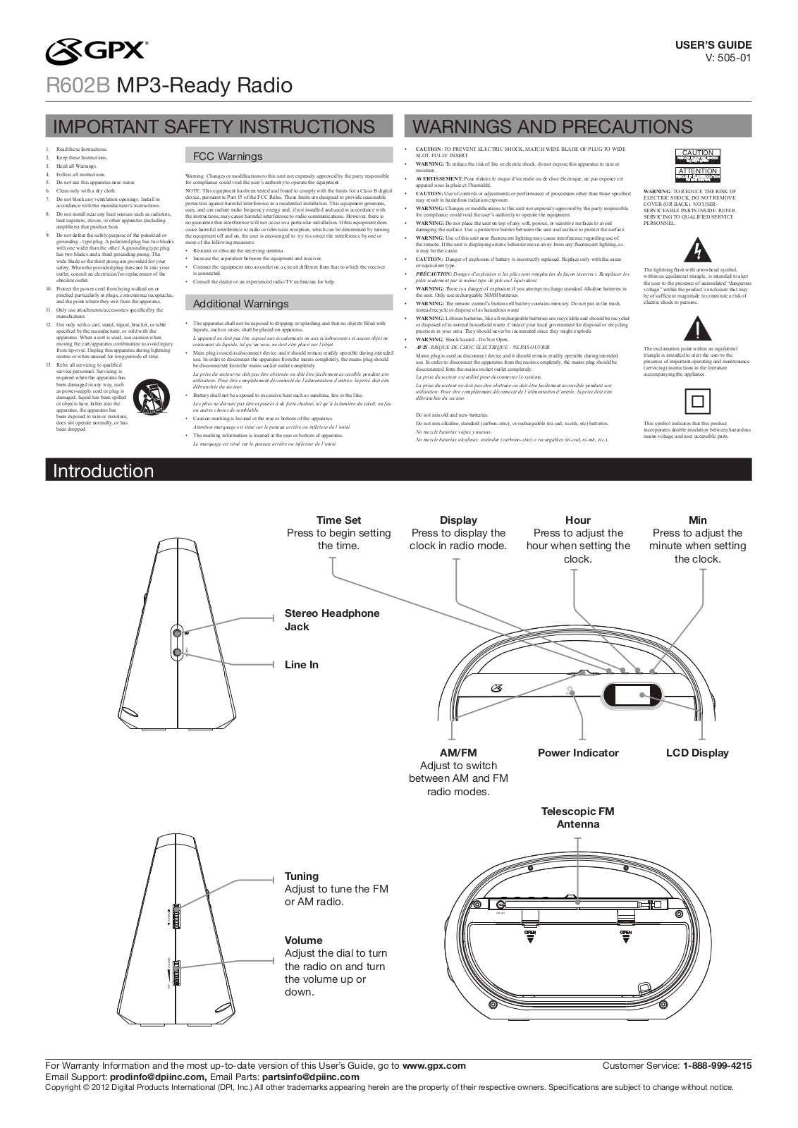 GPX R602B User Manual