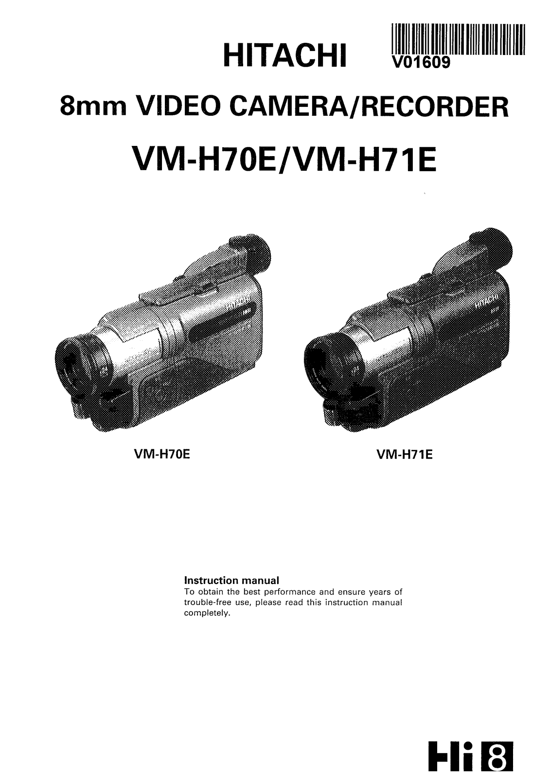 Hitachi VMH70E, VMH71E User Manual