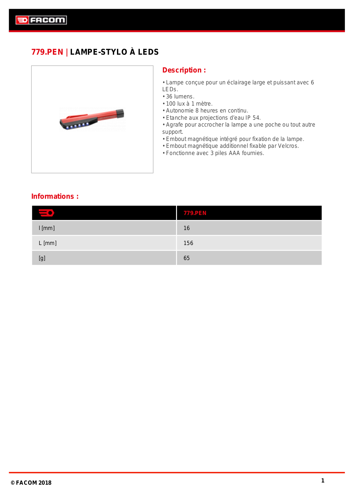 Facom 779.PENPB Specification - ManualMachine.com