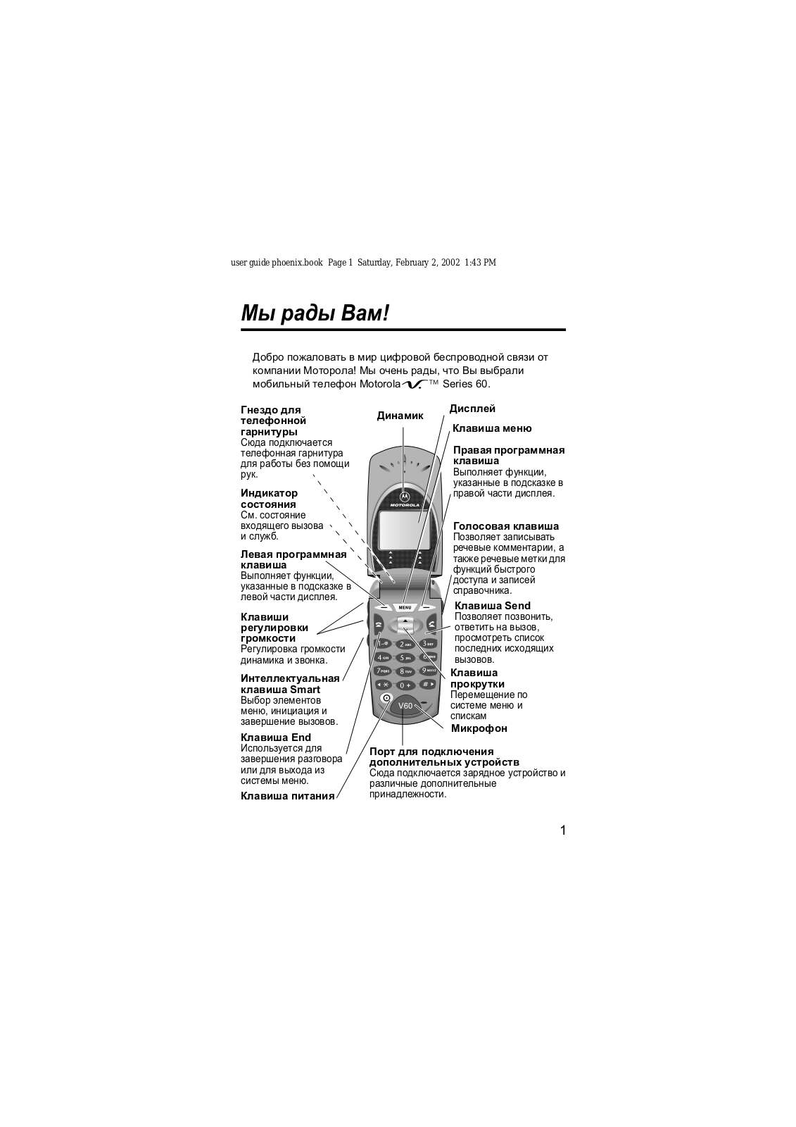 Motorola V60 User Manual