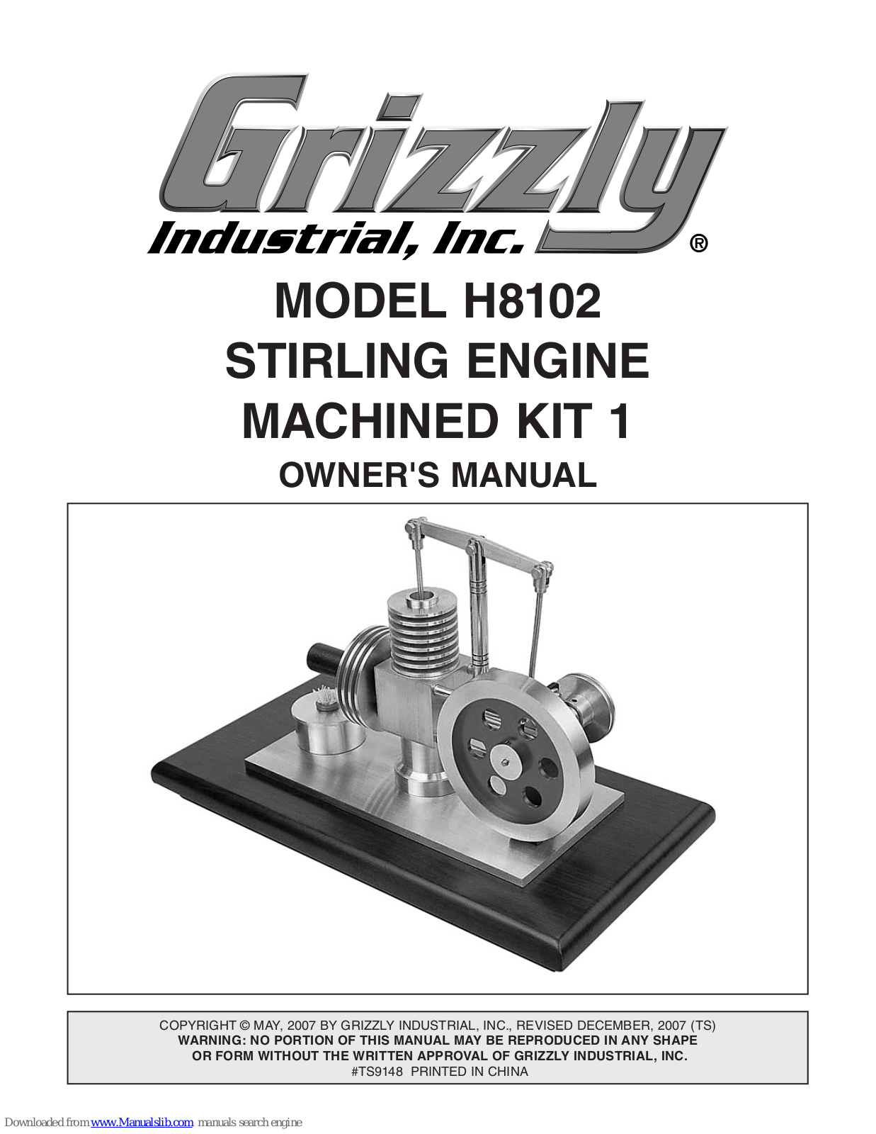 Grizzly H8102 Owner's Manual