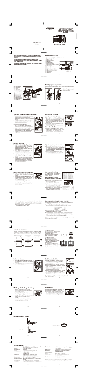 Voigtlander Bessa R2M, Bessa R3M User Manual