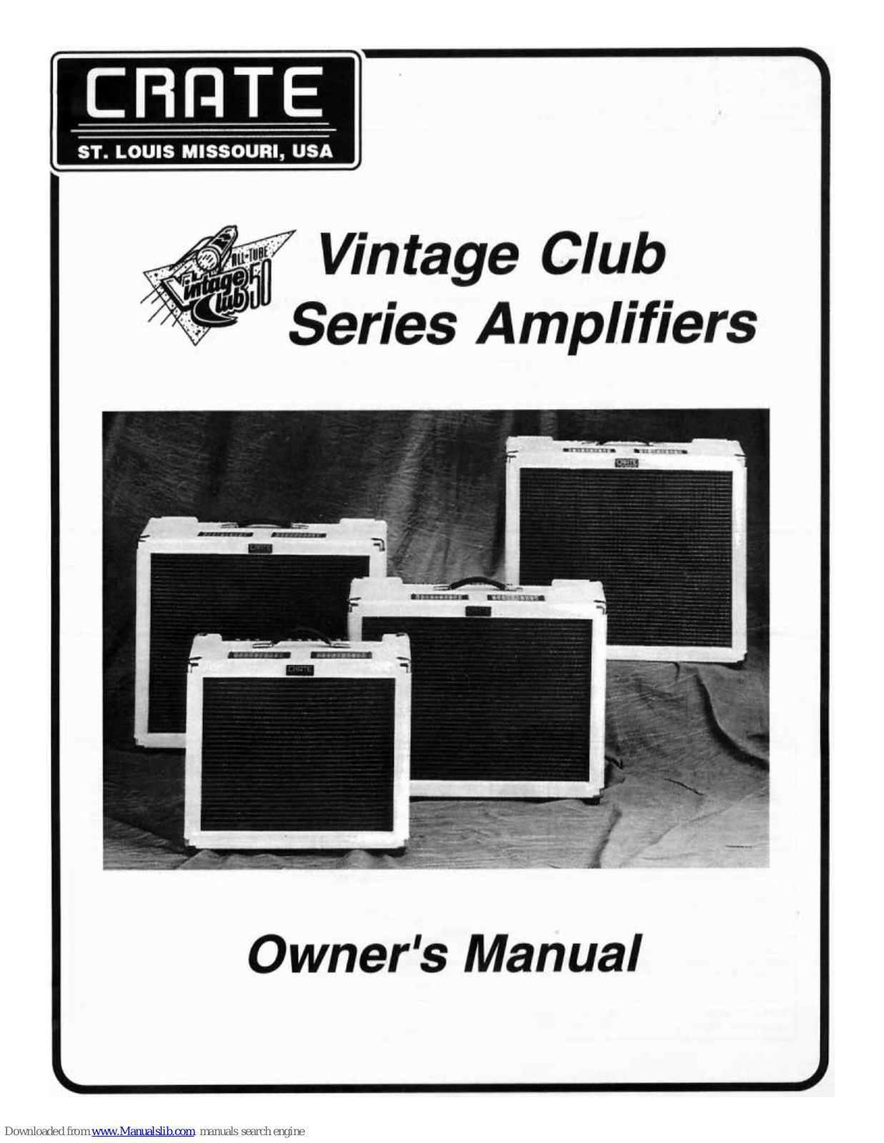 Crate Vintage Club Series, VC50, VC-3112, VC-5XXX Series Owner's Manual