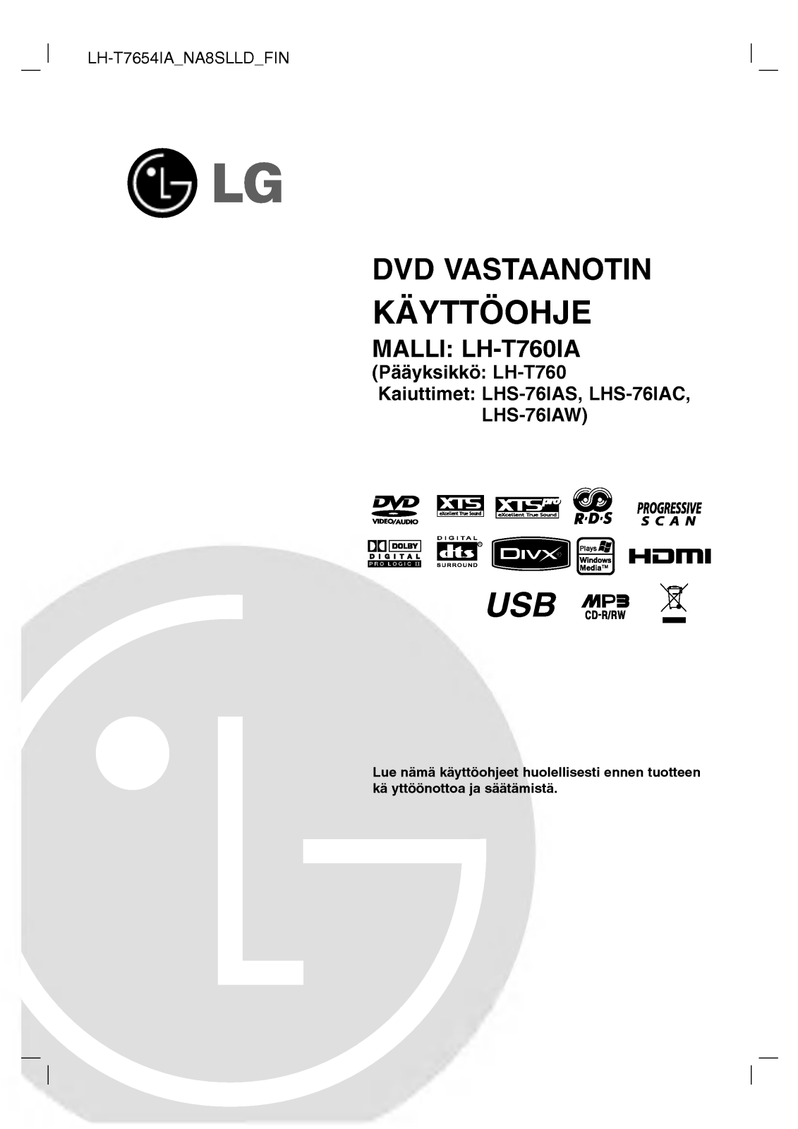 LG LH-T7654IA User manual