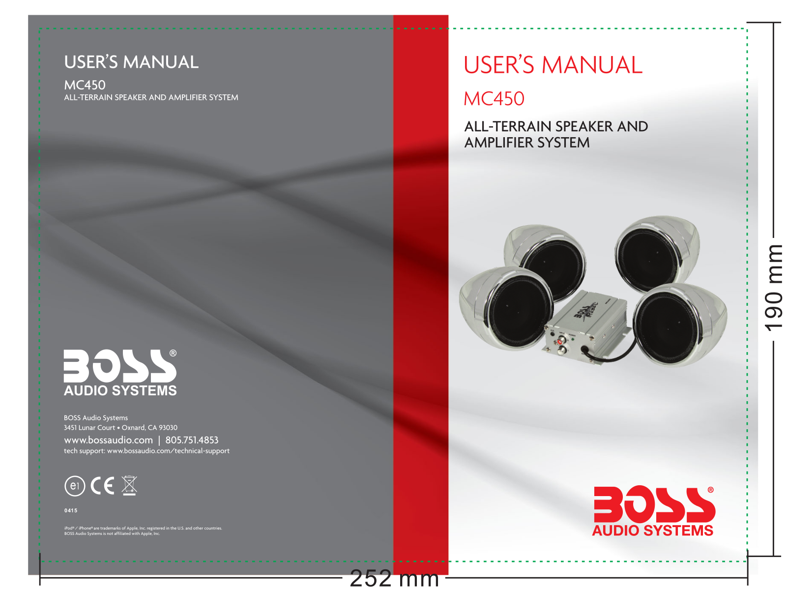 Boss Audio MC450 User Manual