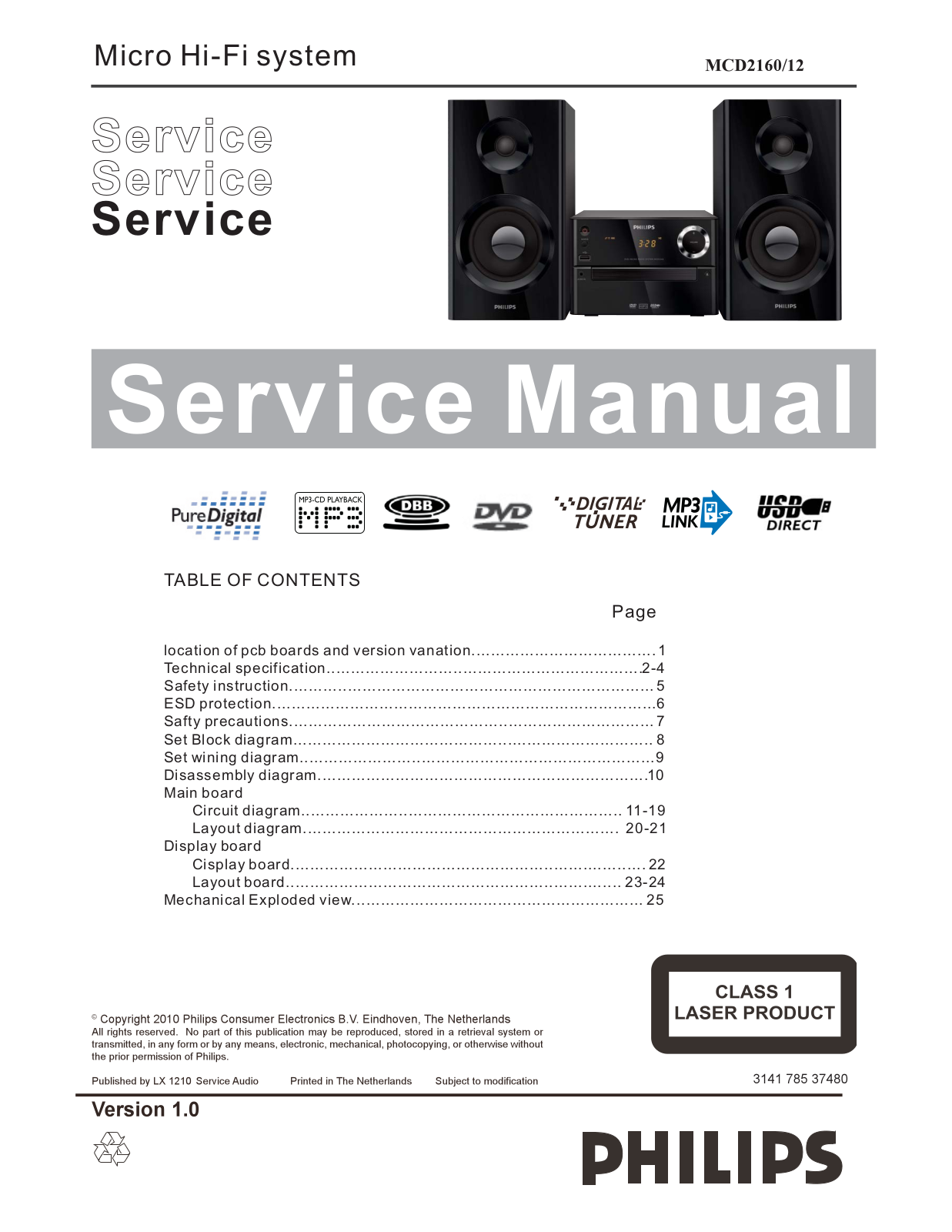 Philips MCD2160 Schematic