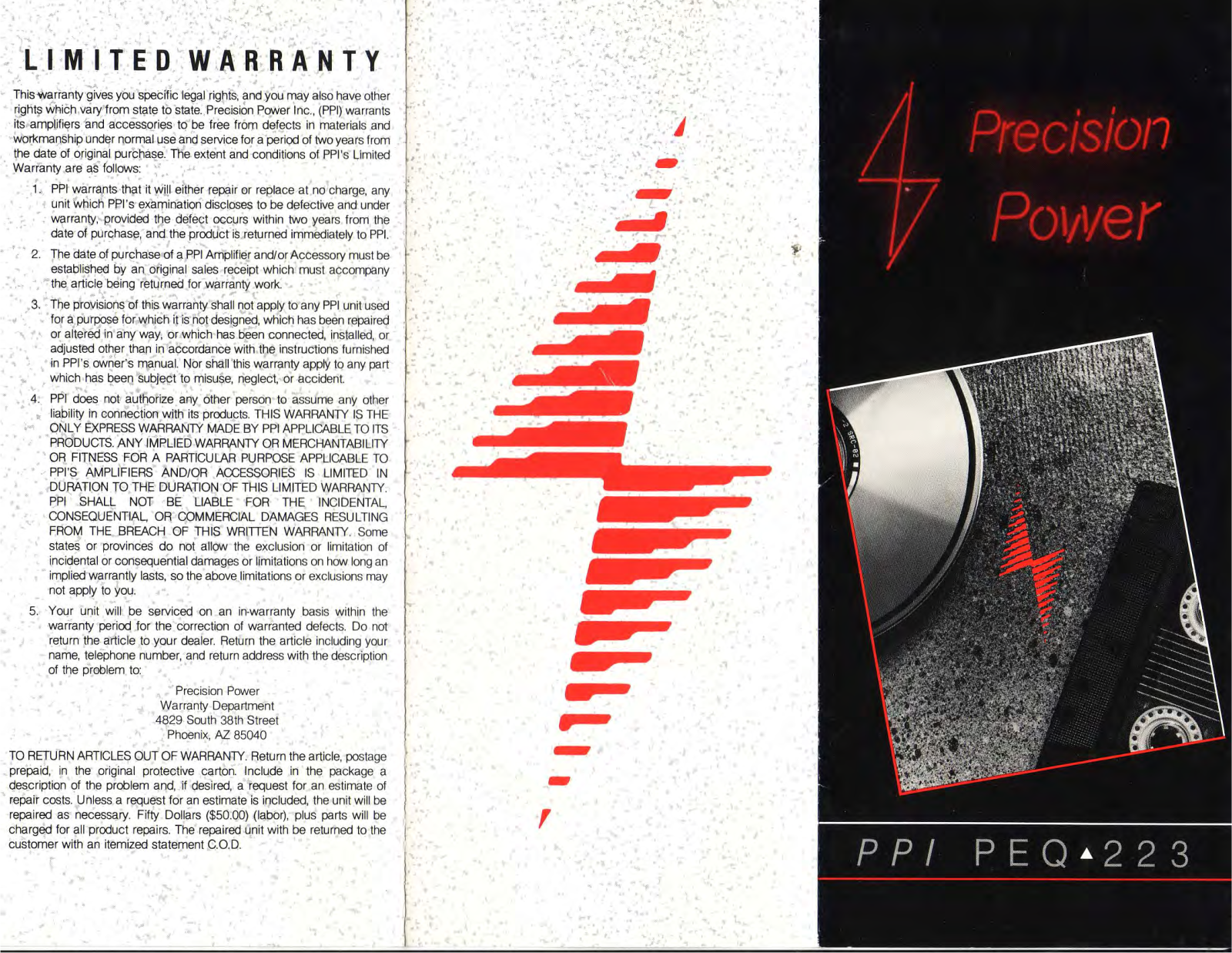 Precision Power PEQ-223 Owners Manual