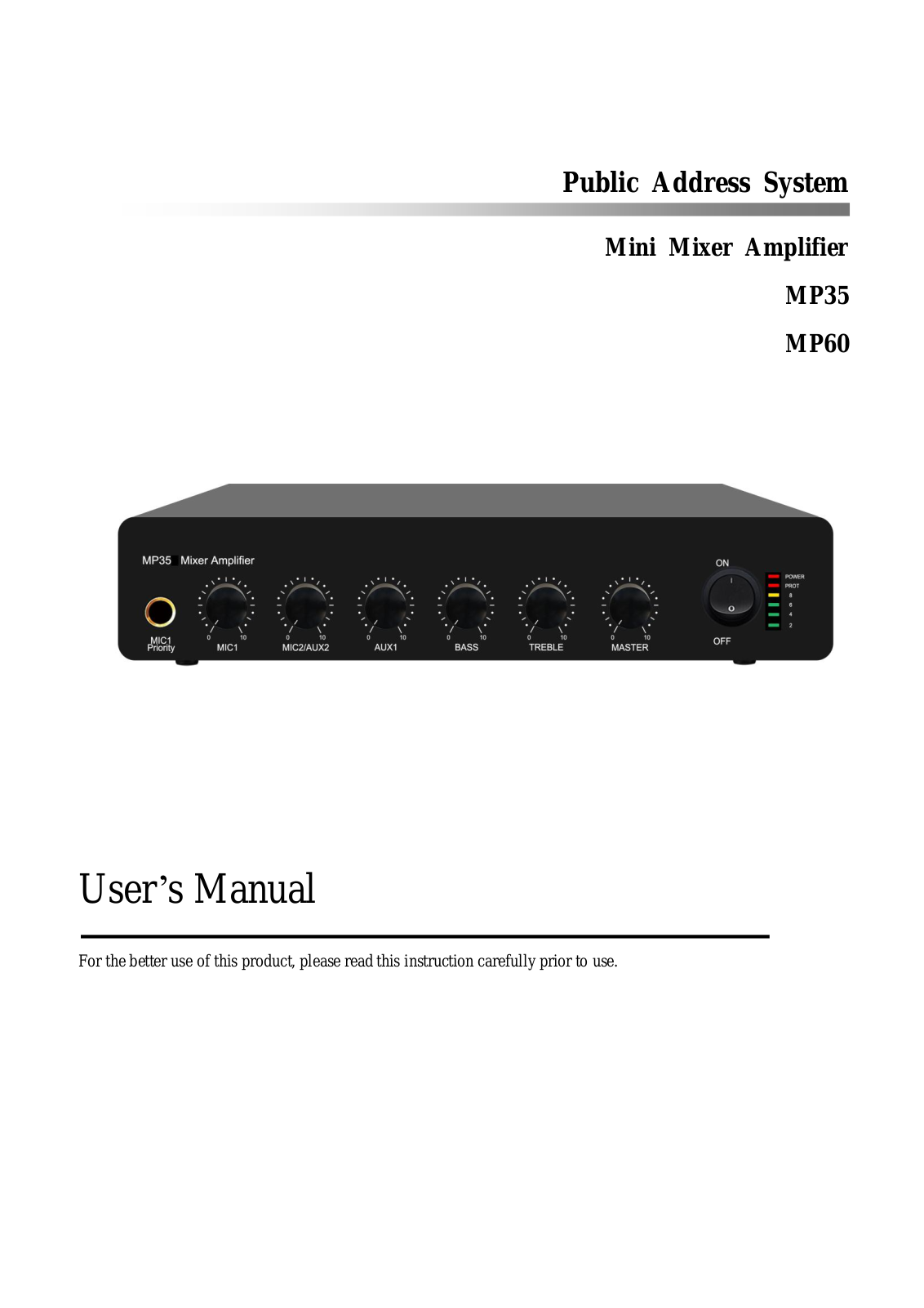 Omnitronic MP35, MP60 User Manual - ManualMachine.com