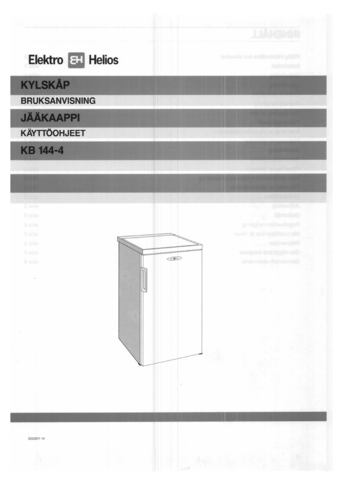 Elektro helios KB144-4 User Manual