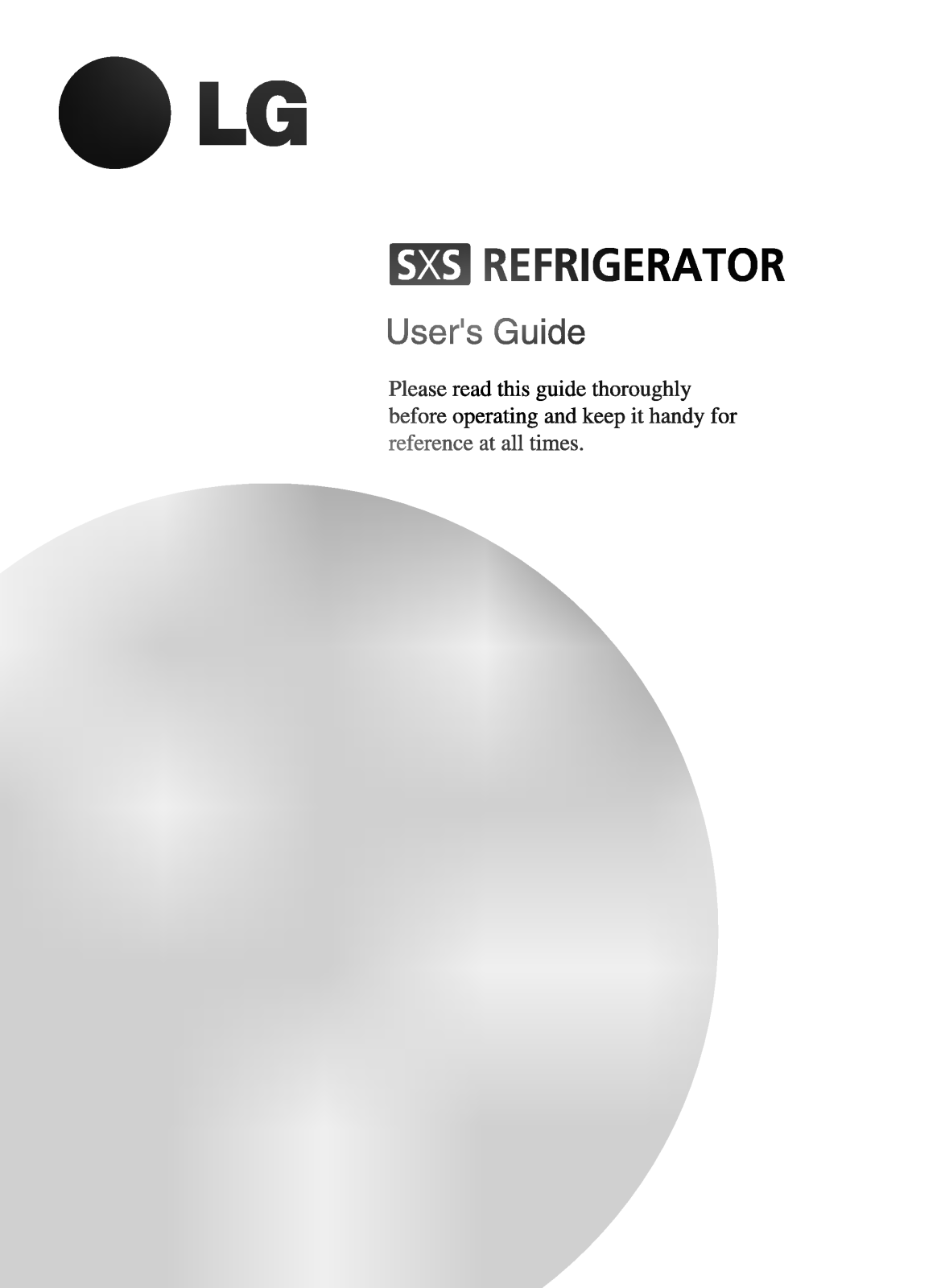 LG GR-L247NSBA Instruction manual