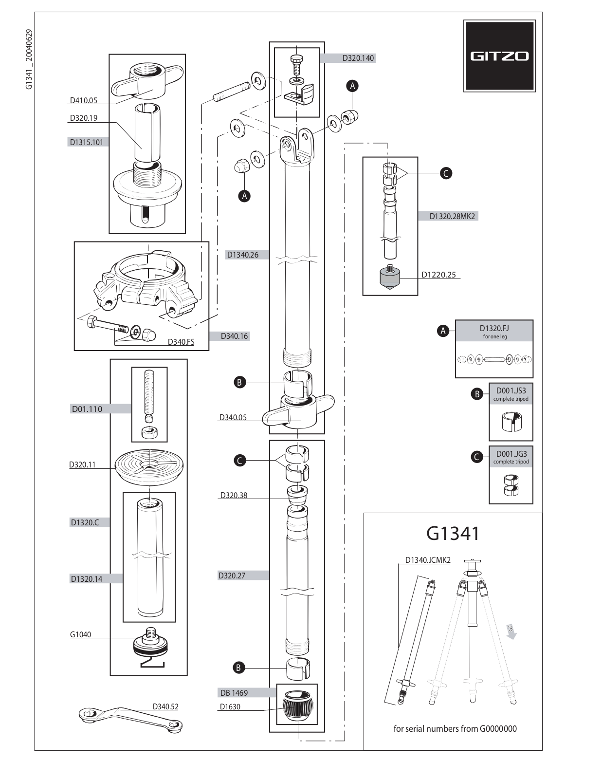 Gitzo G1341 User Manual