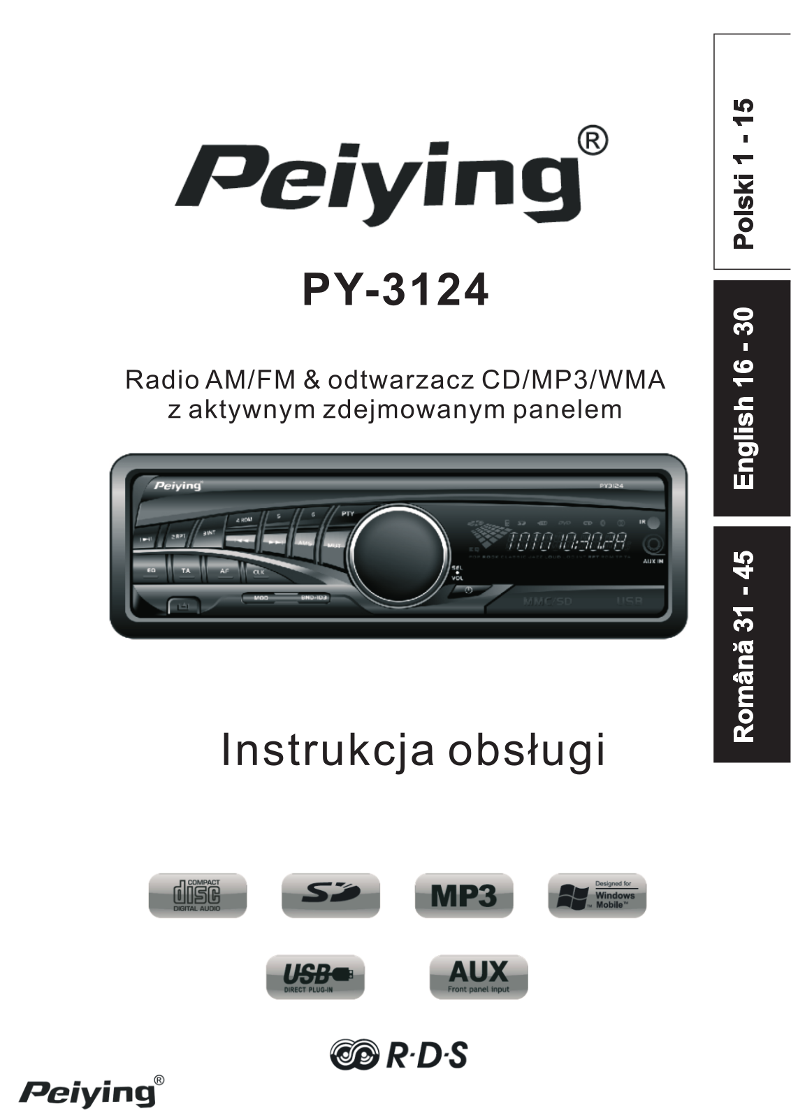 Peiying PY-3124 User Manual