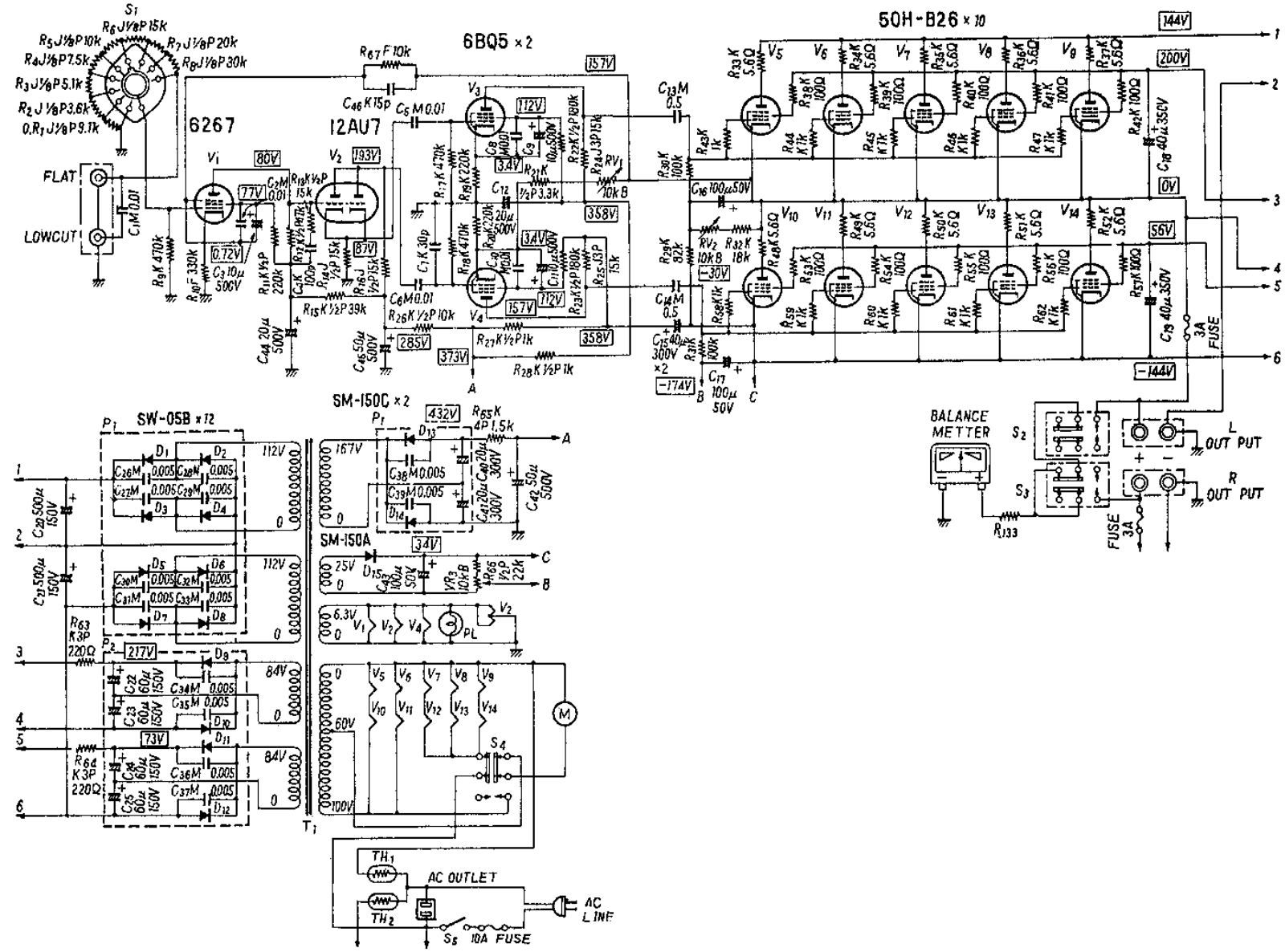 Technics 20-A Schematic