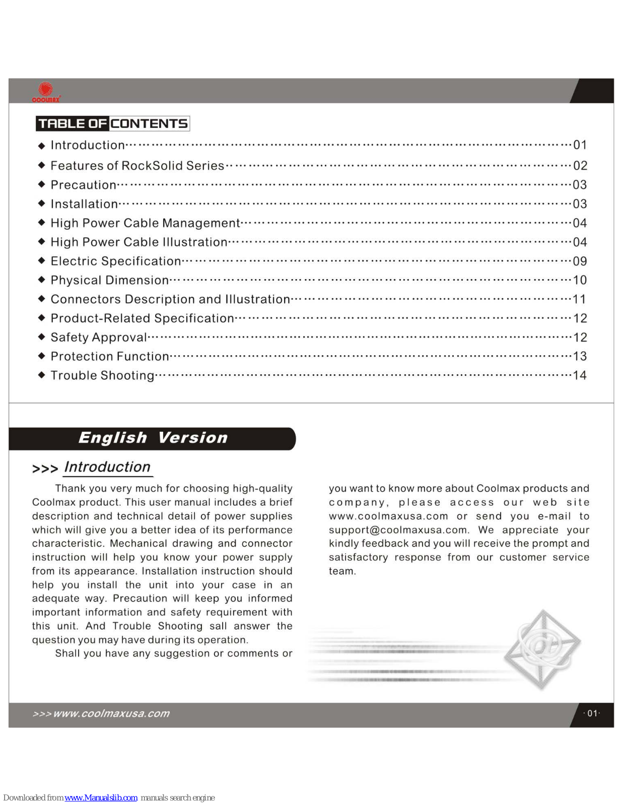 Coolmax CUQ-1200B, HPC-750-G14C, HPC-850-G14C, HPC-1000-G14C, HPC-1200-G14C User Manual - ManualMachine.com