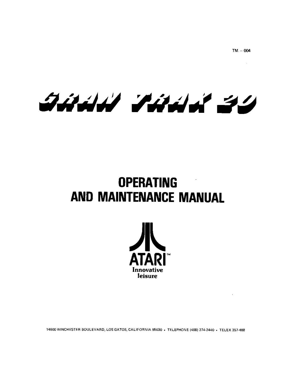 ATARI TM-004 User Guide