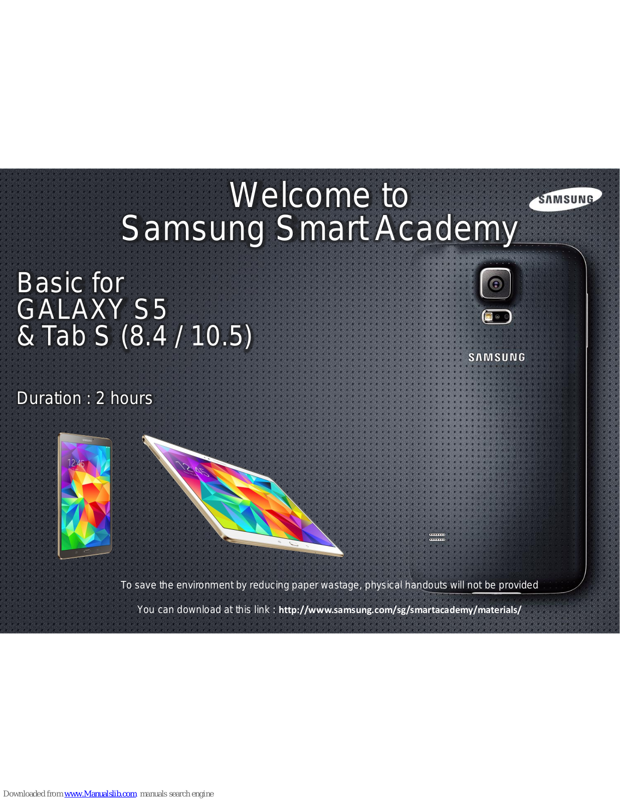 Samsung GALAXY S5, Tab S Basics Handbook Manual