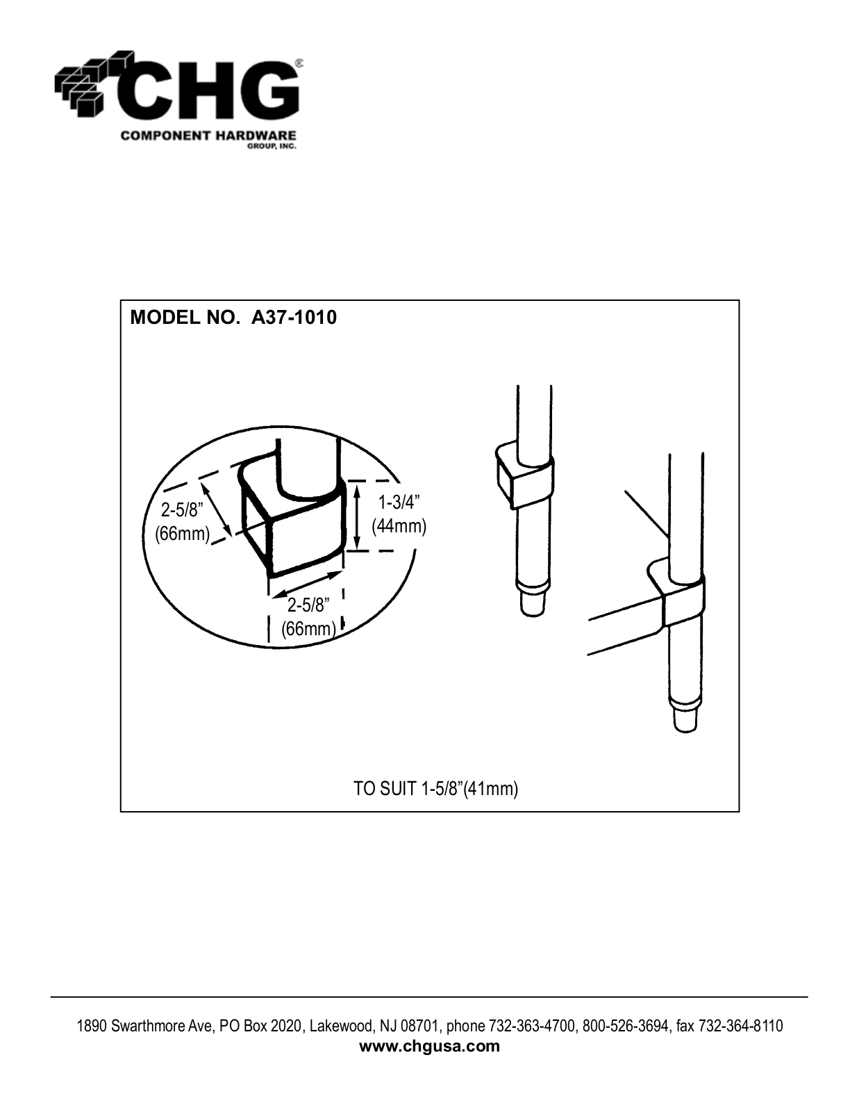 Component Hardware A37-1010 User Manual