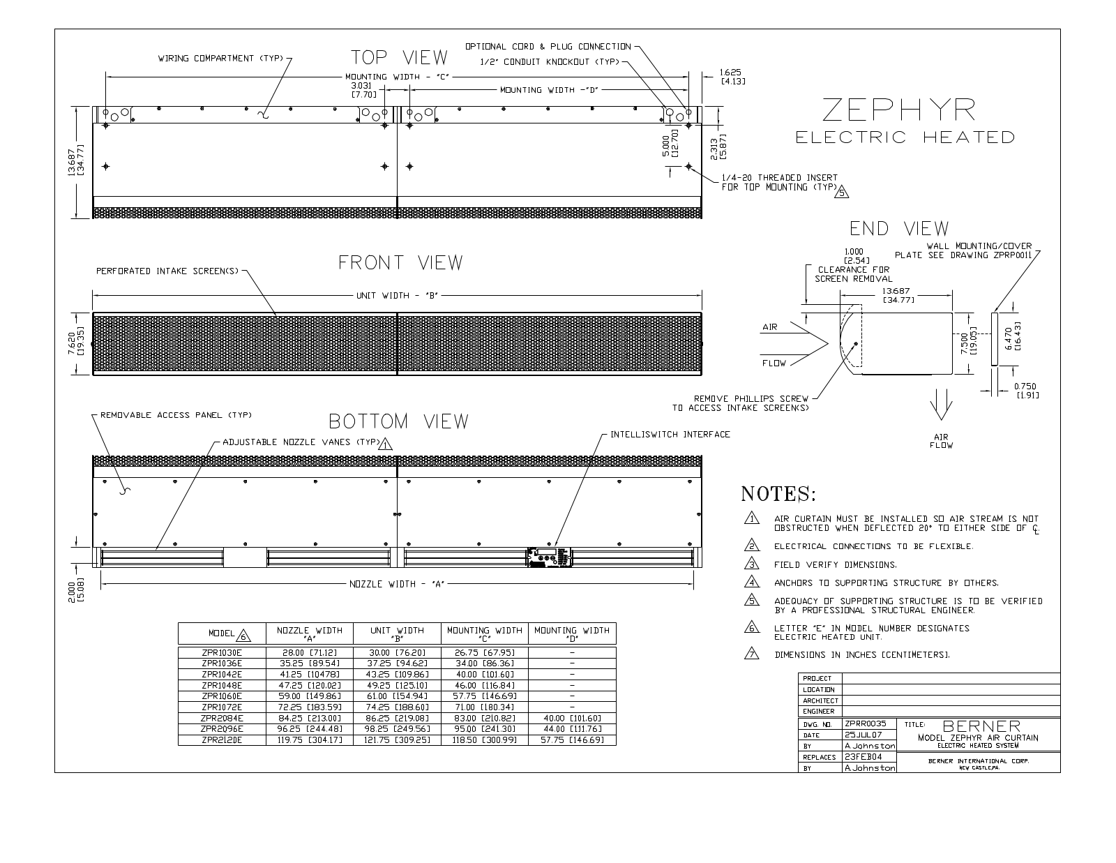 Berner ZPR1036E User Manual