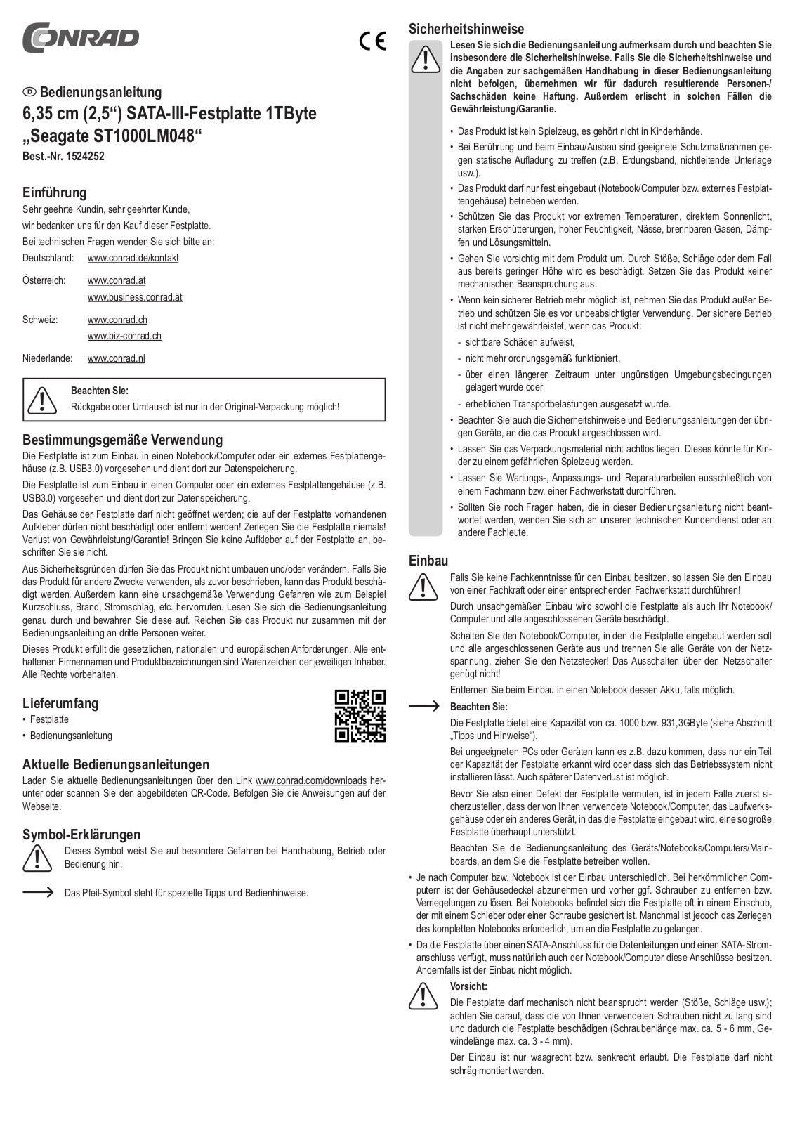 Seagate ST1000LM048 User guide