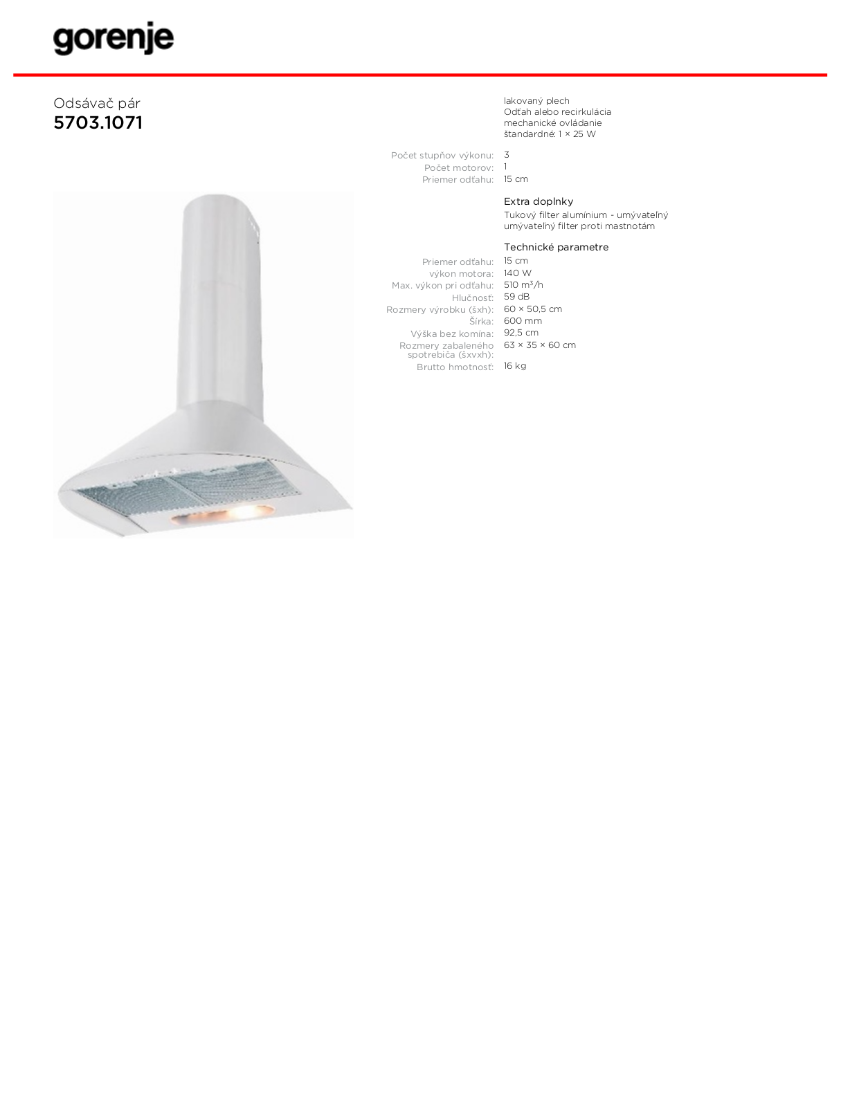 Gorenje 5703.1071 BROCHURE