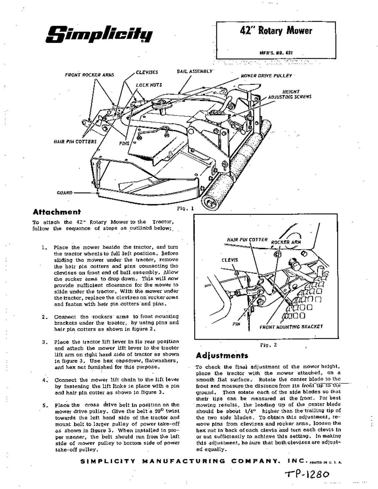 Simplicity 437 User Manual