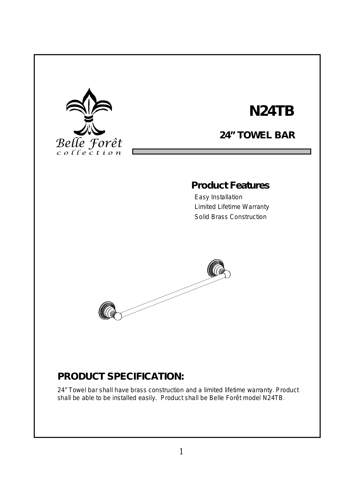 Factory Direct Hardware N24TB User Manual