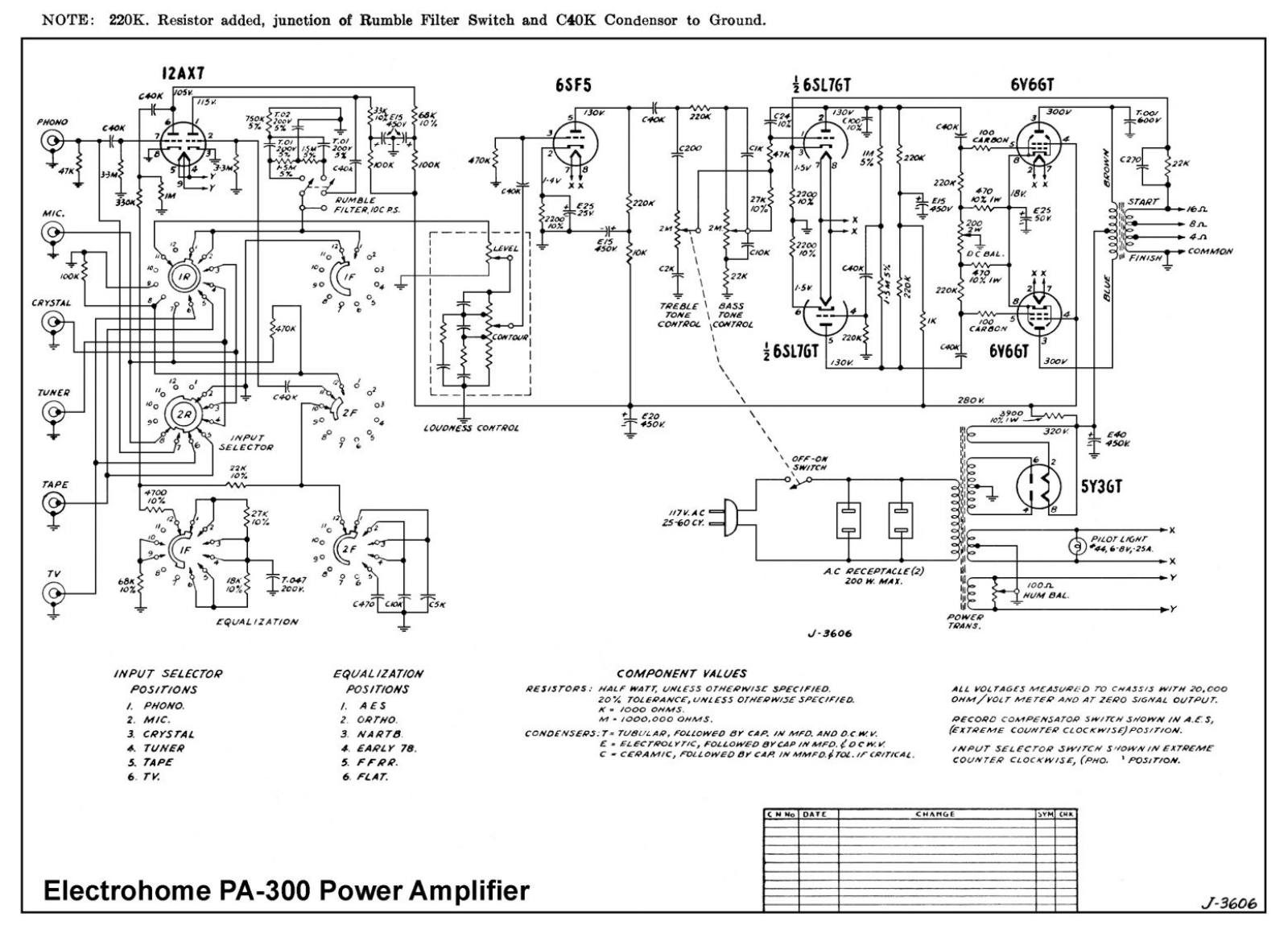 Electro-Harmonix PA-300 Schematic