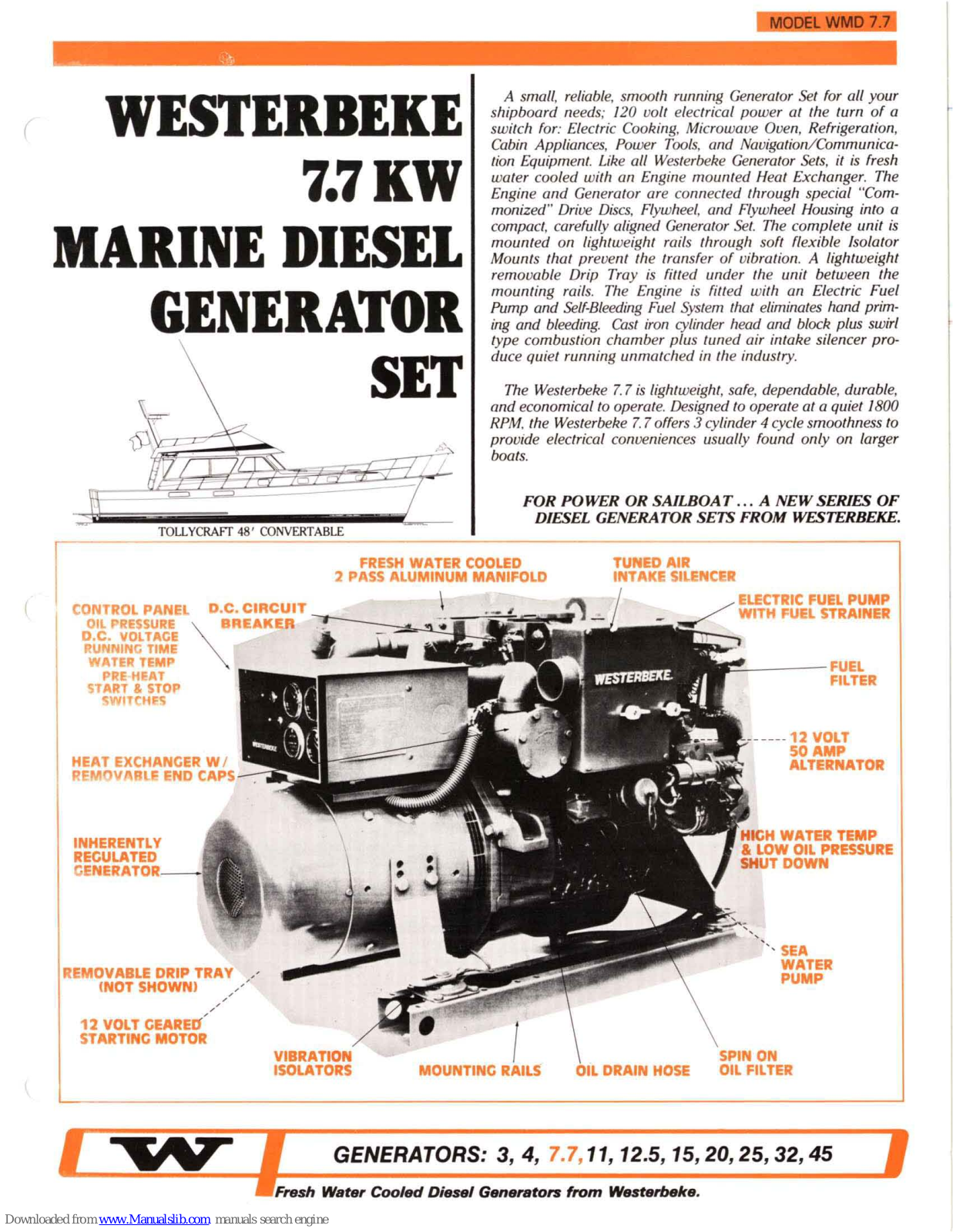 Westerbeke WMD 7.7 Specifications - ManualMachine.com