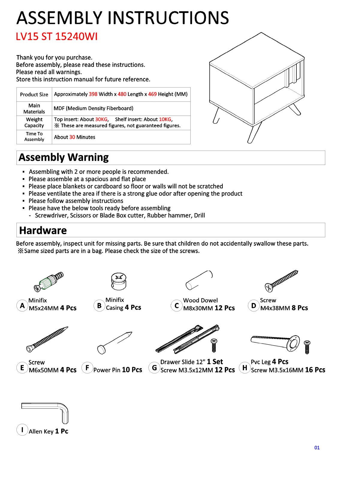 Wholesale Interiors LV15ST15240COLUMBIADARKGREYNS User Manual