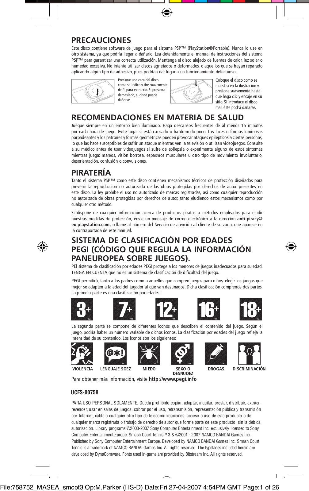 Sony PSP-SCT3 User Manual