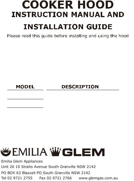 Emilia CK53UCF User Manual
