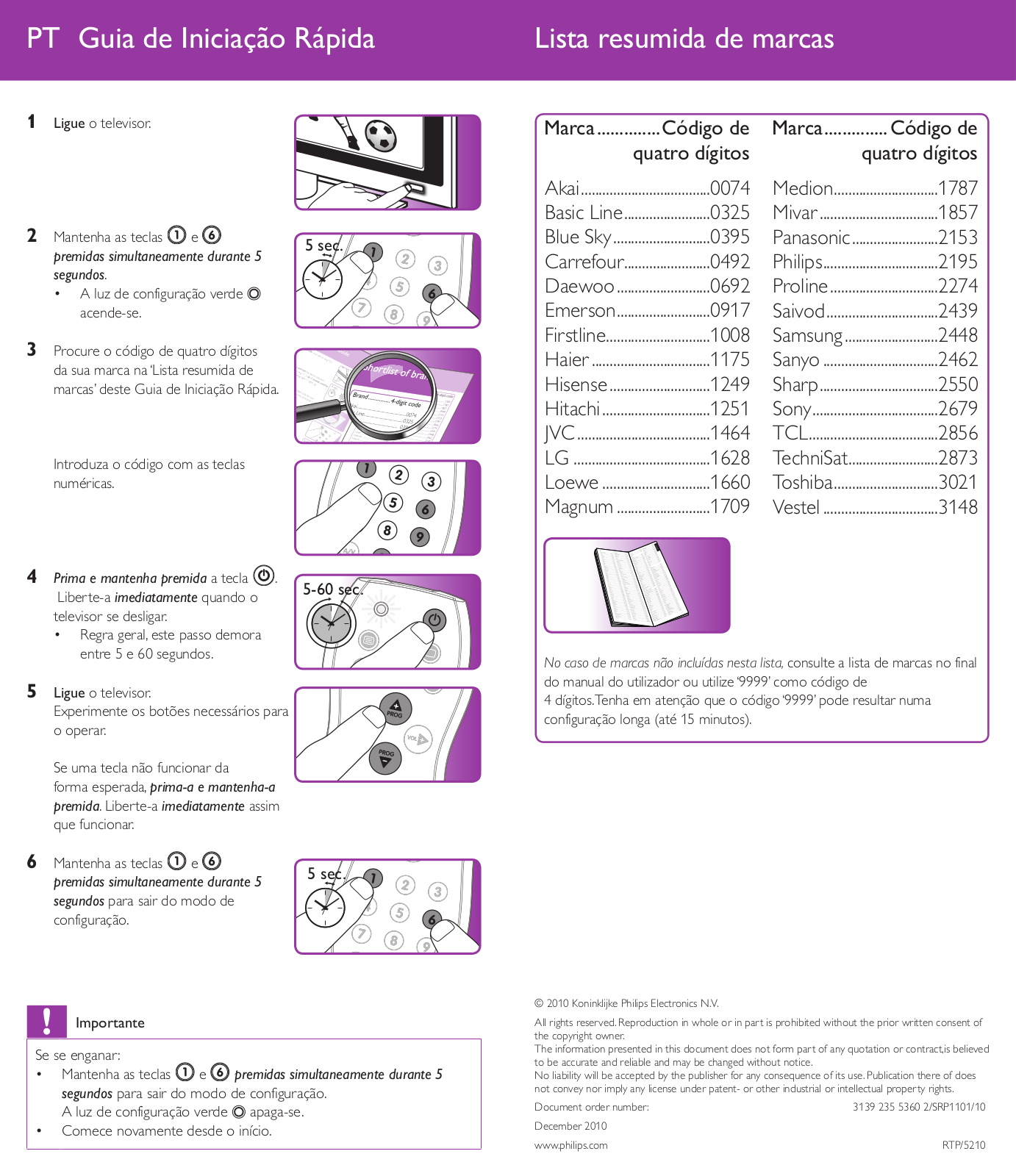 Philips SRP1101 User Manual