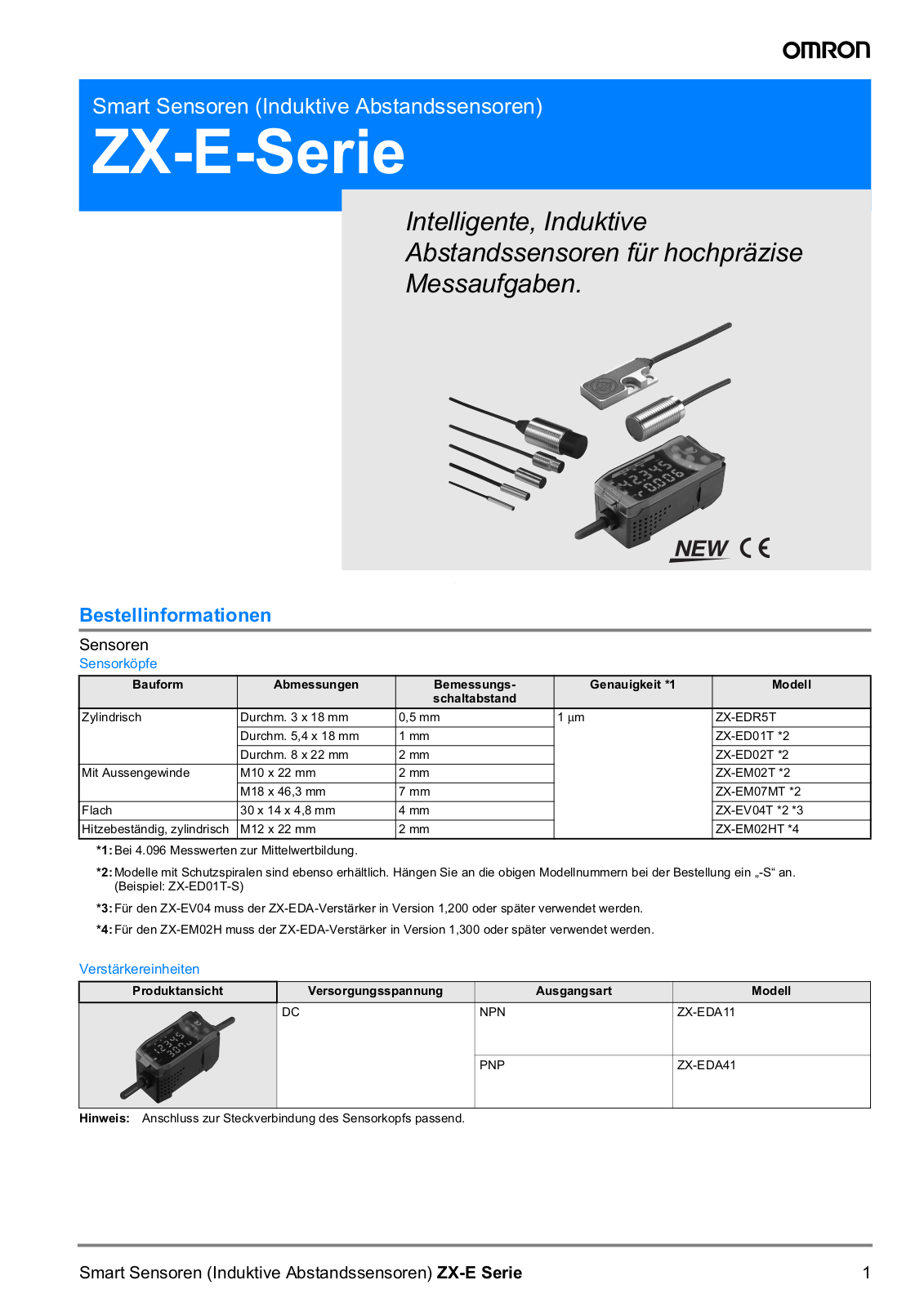 Omron ZX-E series DATASHEET