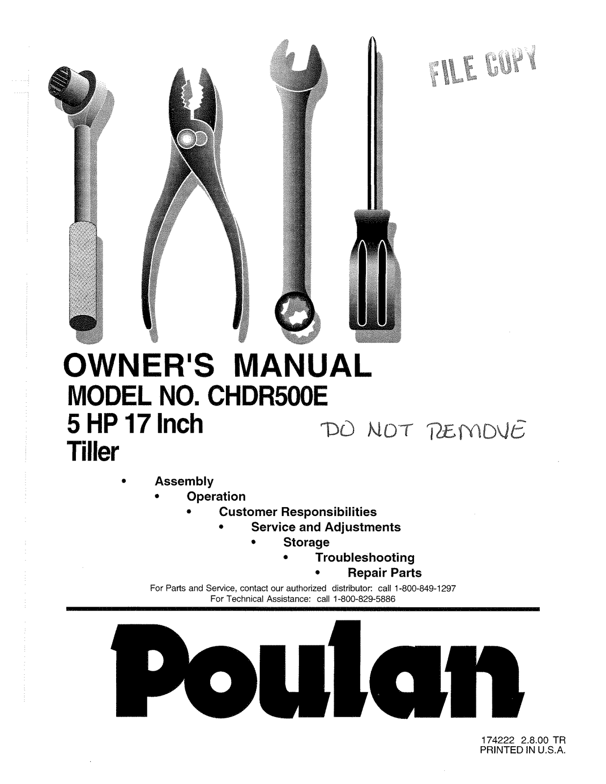 Poulan 174222 User Manual