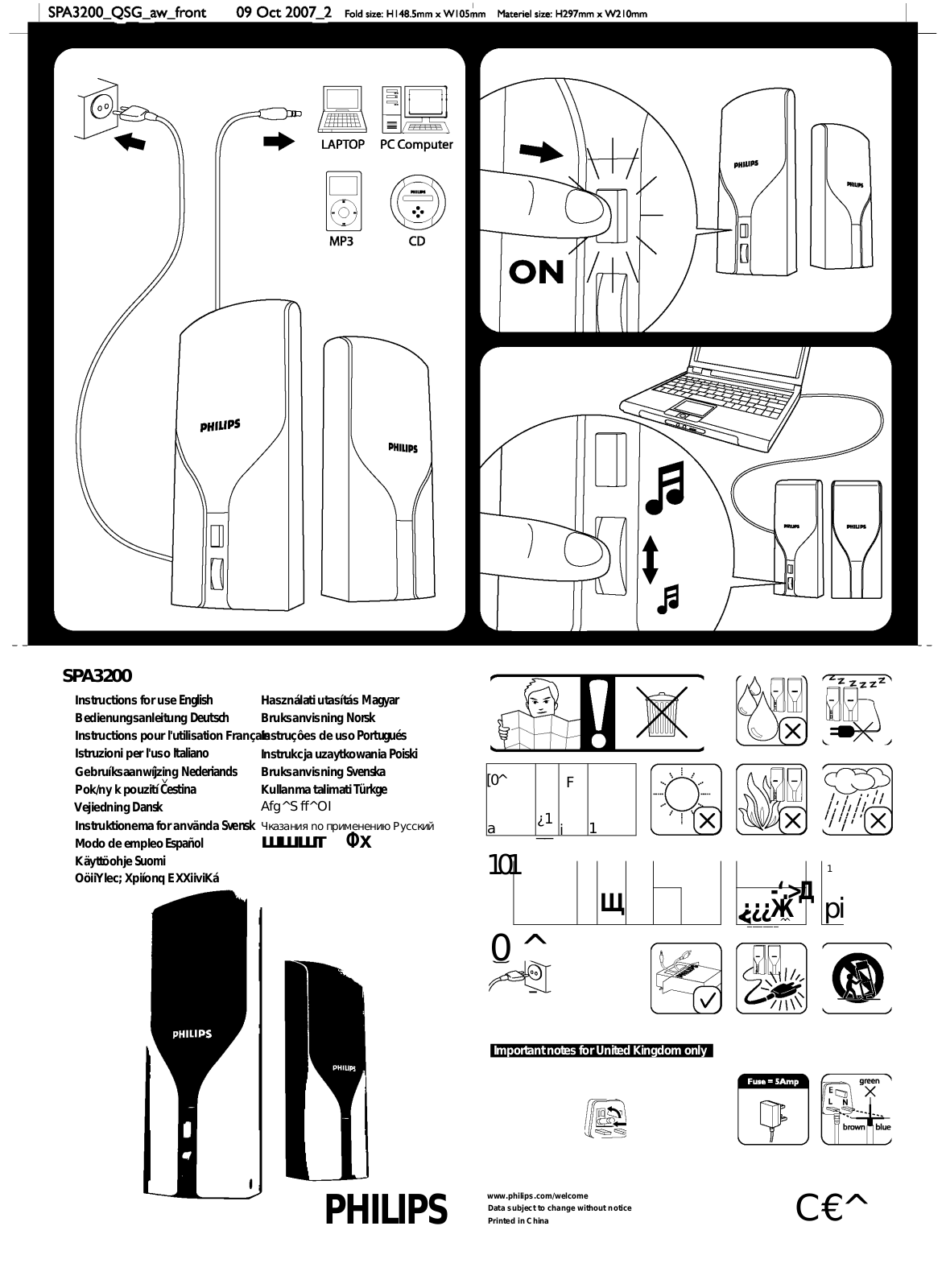 Philips SPA3200-17 User Manual