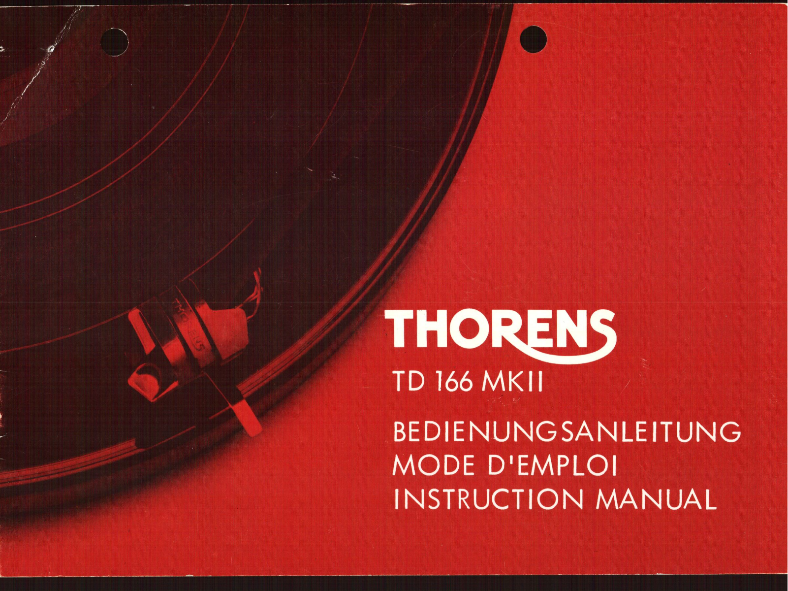 THORENS TD 166 Mk II Instruction Manual