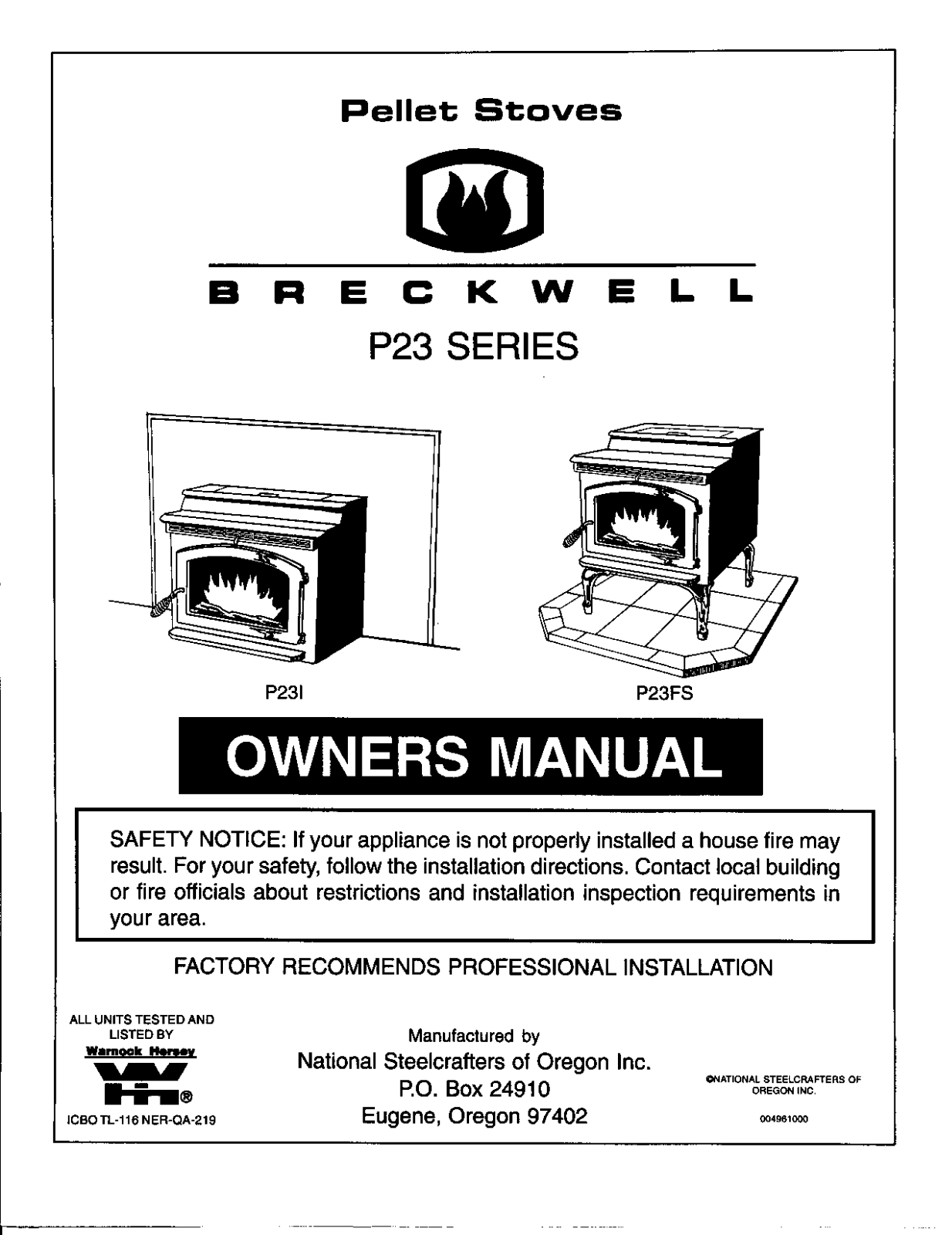 Breckwell P23FS User Manual