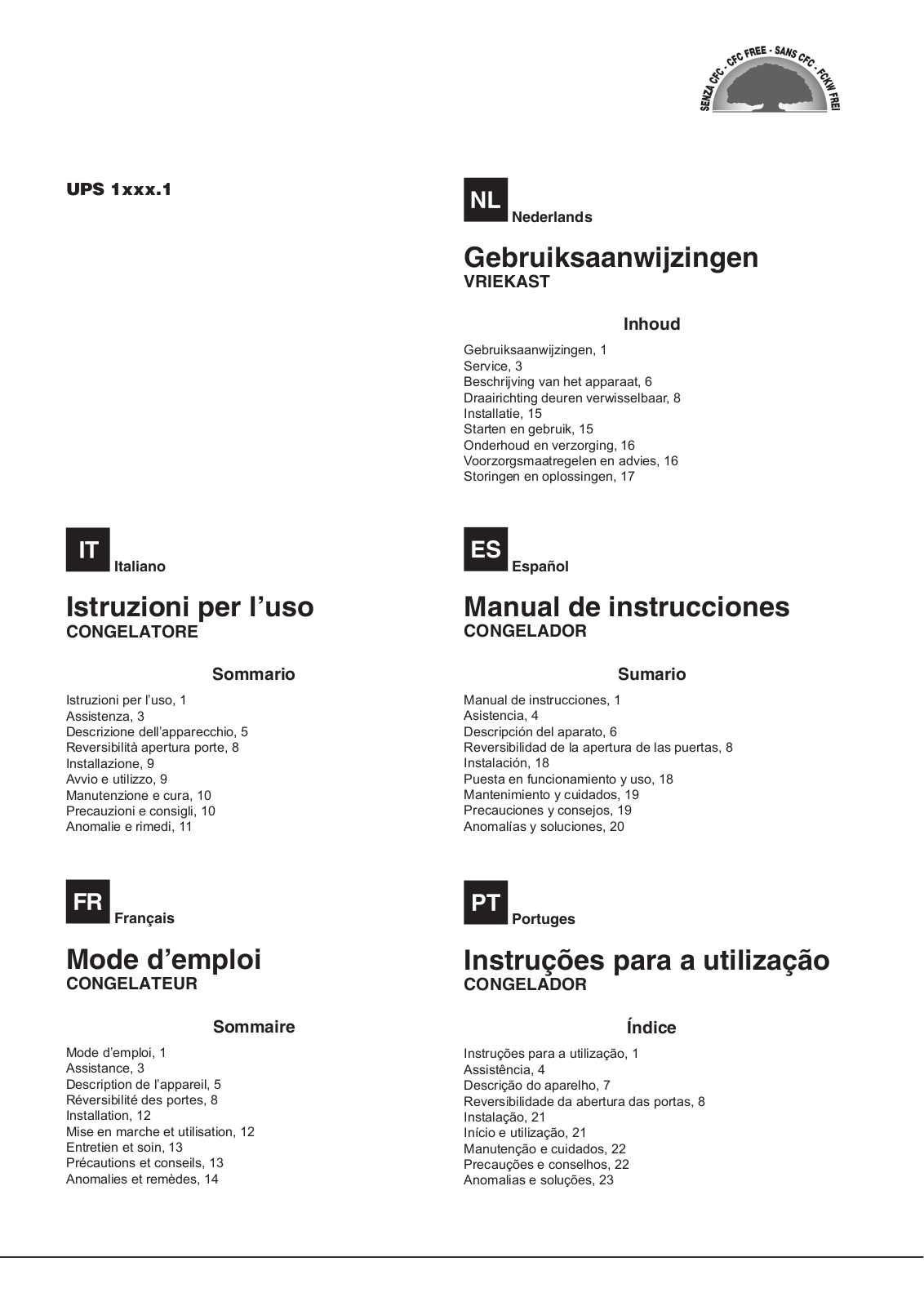 HOTPOINT/ARISTON UPS 1521.1 User Manual