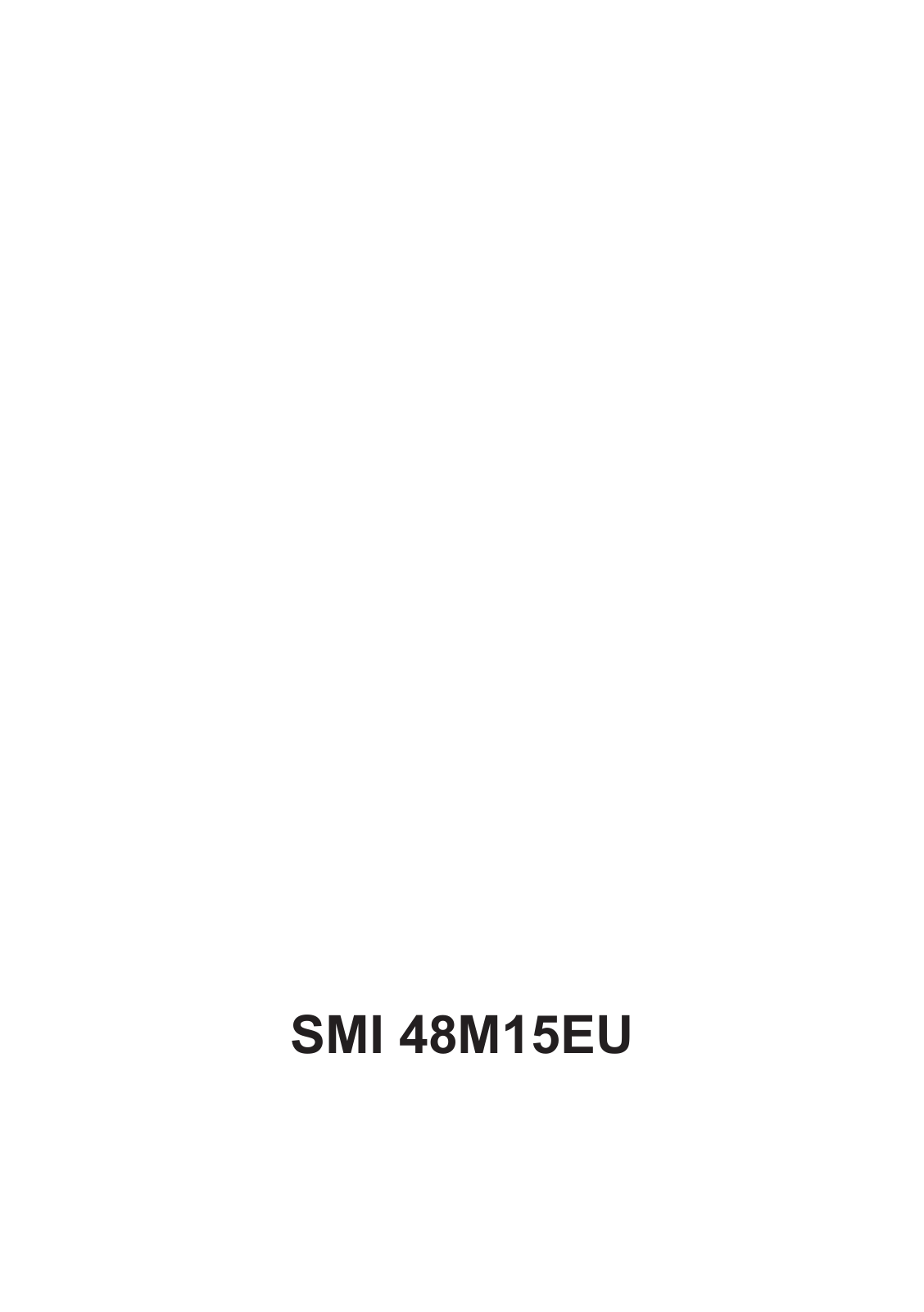 Bosch SMI48M15EU User Manual