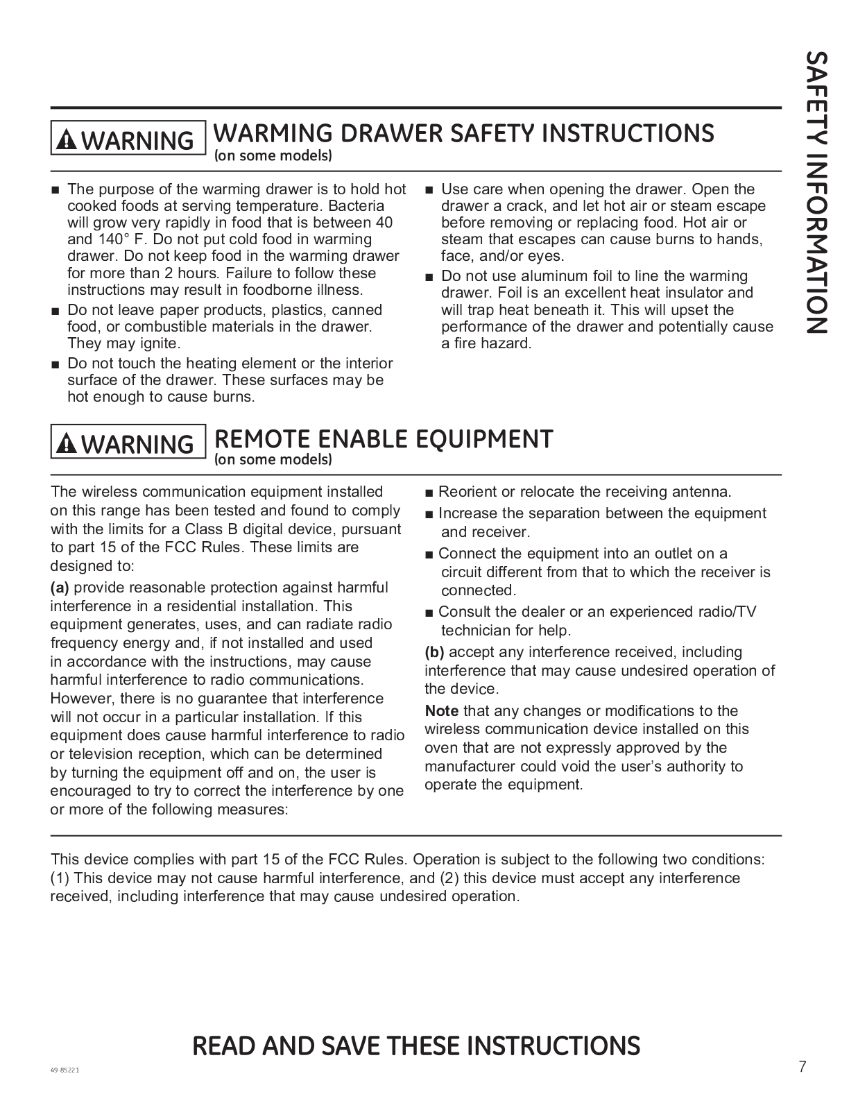 Haier US Appliance Solutions RANGA001 Users Manual