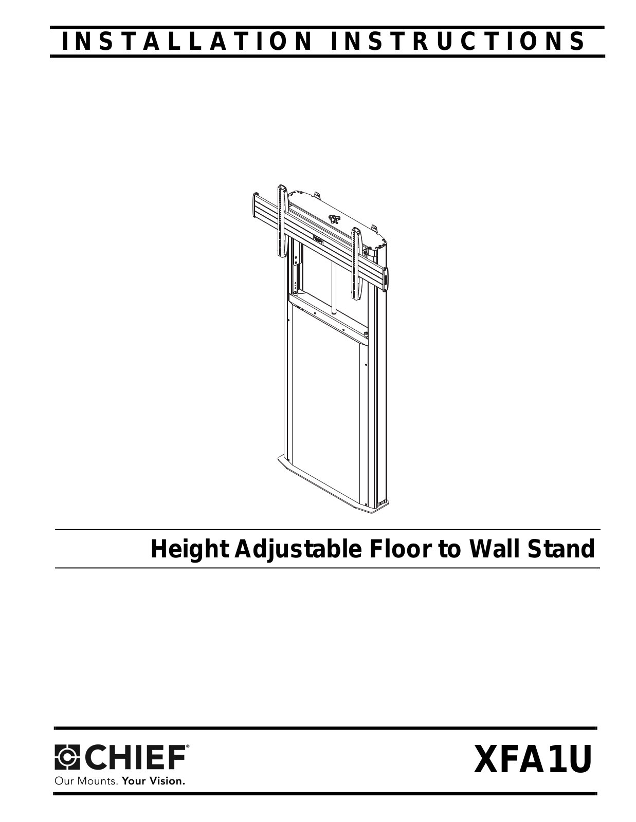 CHIEF XFA1U Installation Instructions Manual