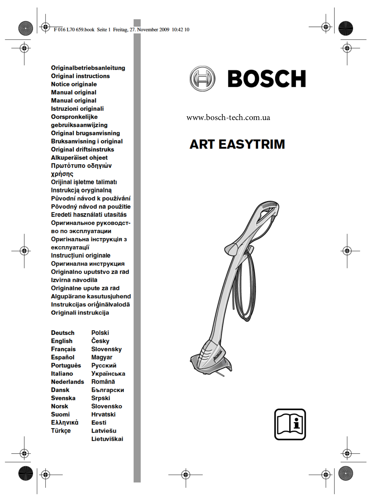 Bosch ART 26 EasyTrim User manual