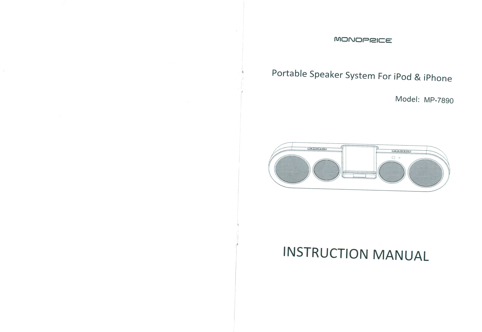 Monoprice MP-7890 Instruction Manual