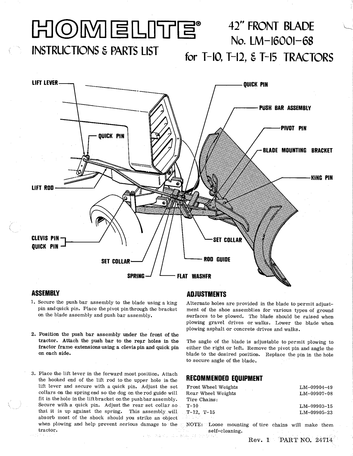 Homelite T-10, T-12 User Manual