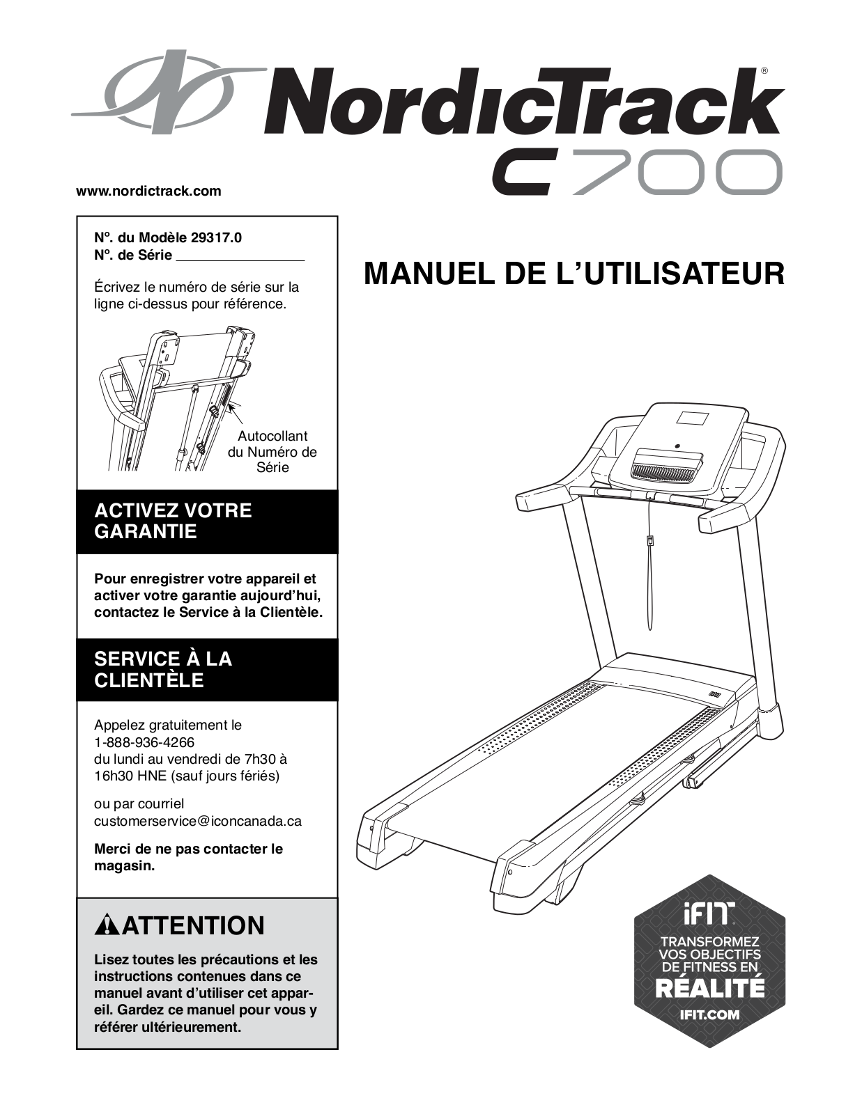 NordicTrack 831.293170 Owner's Manual