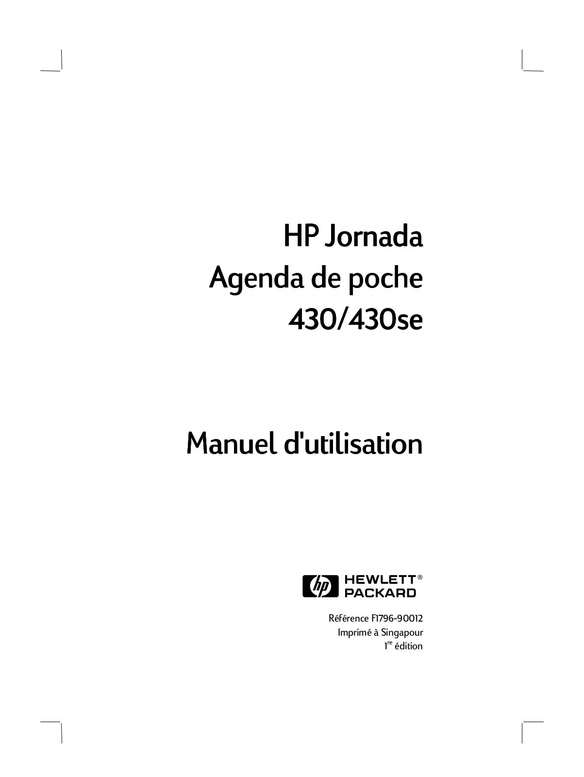 HEWLETT-PACKARD Jornada 430 Instruction Manual