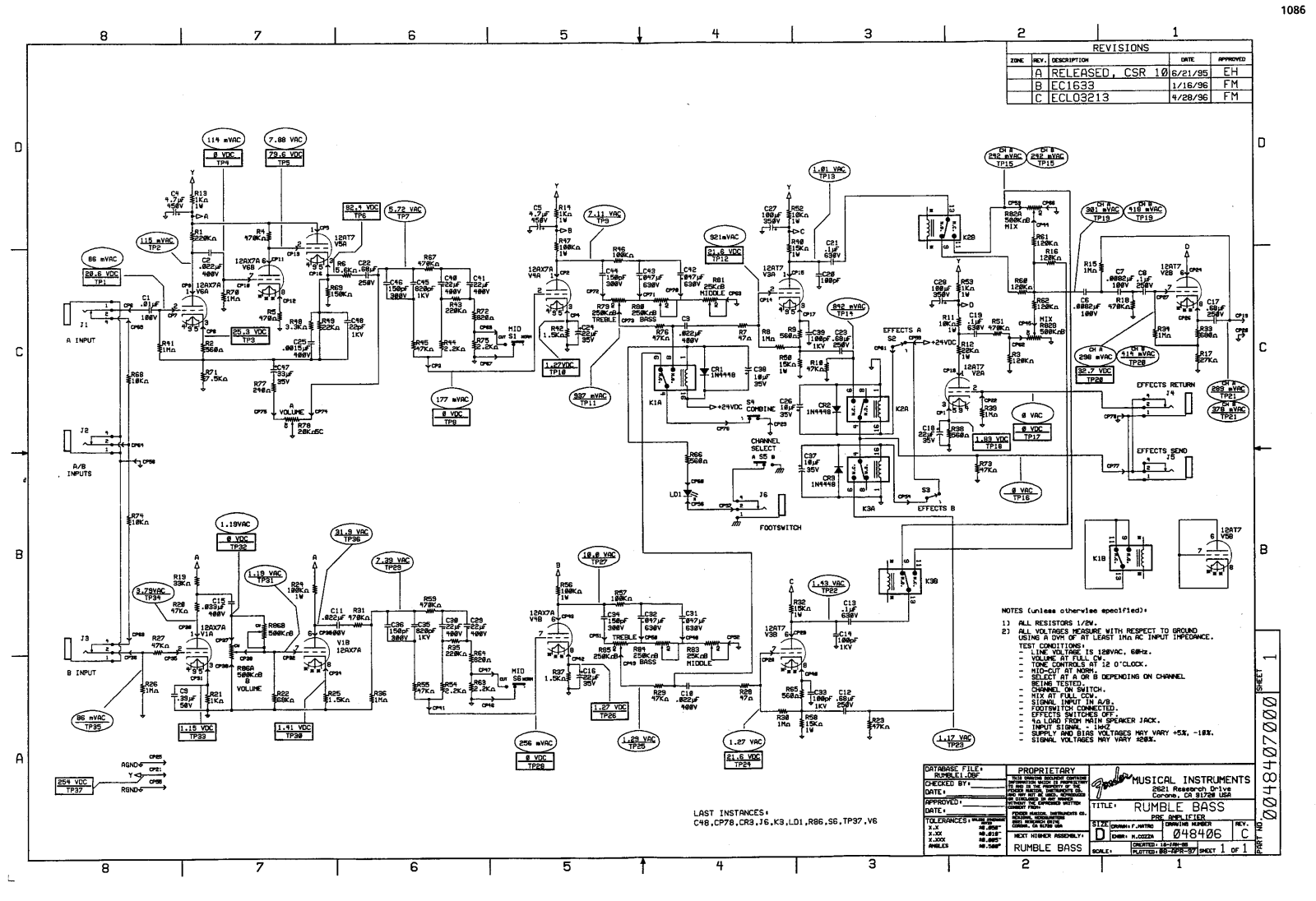 Fender rumble schematic