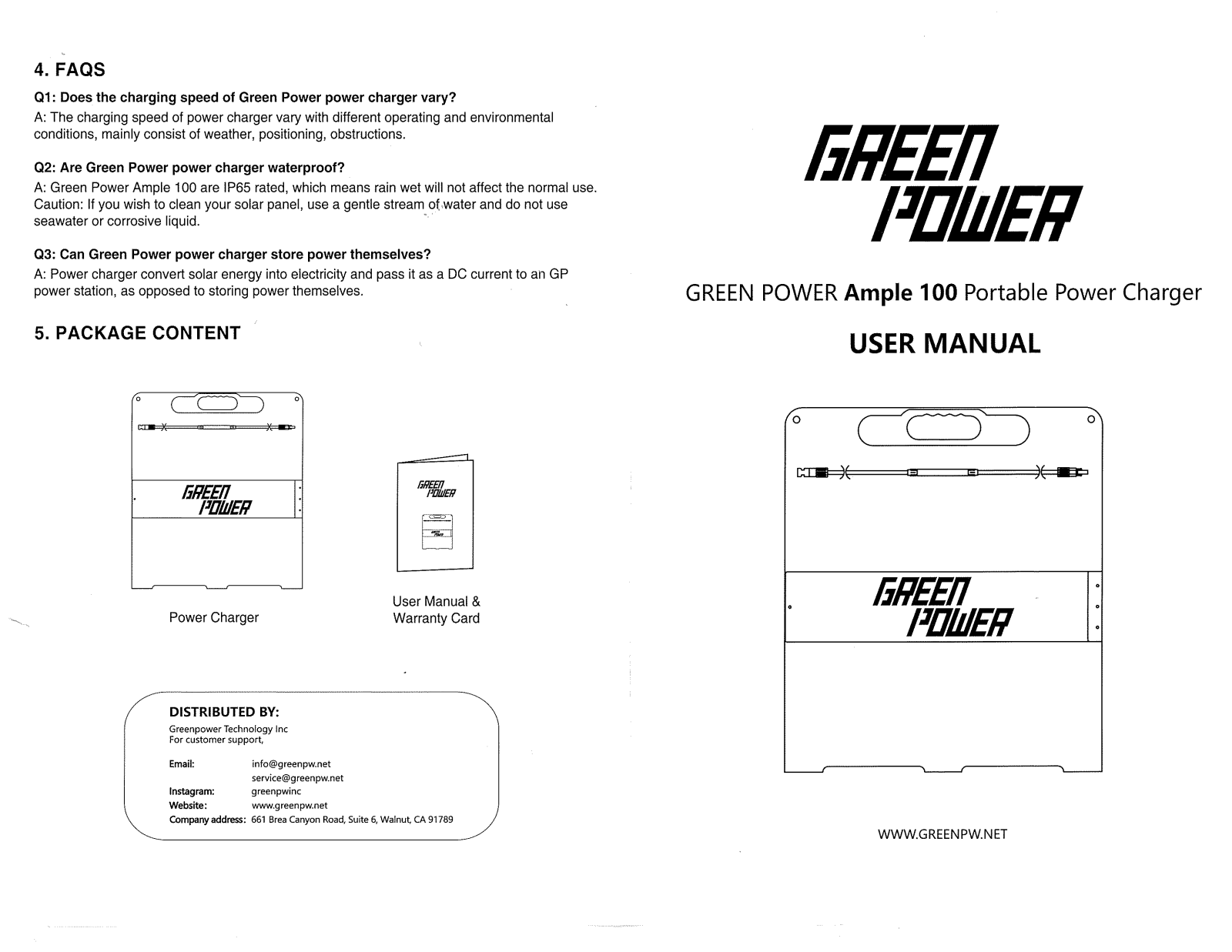 Greenpower Ample 100 Installation guide - ManualMachine.com