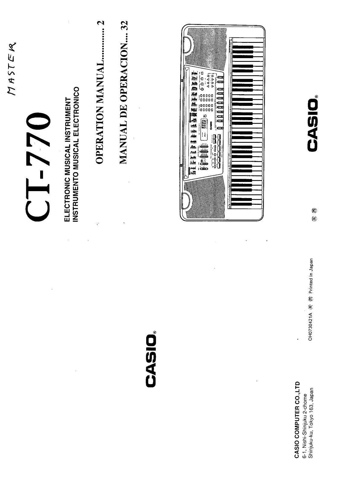 Casio CT-770 User Manual