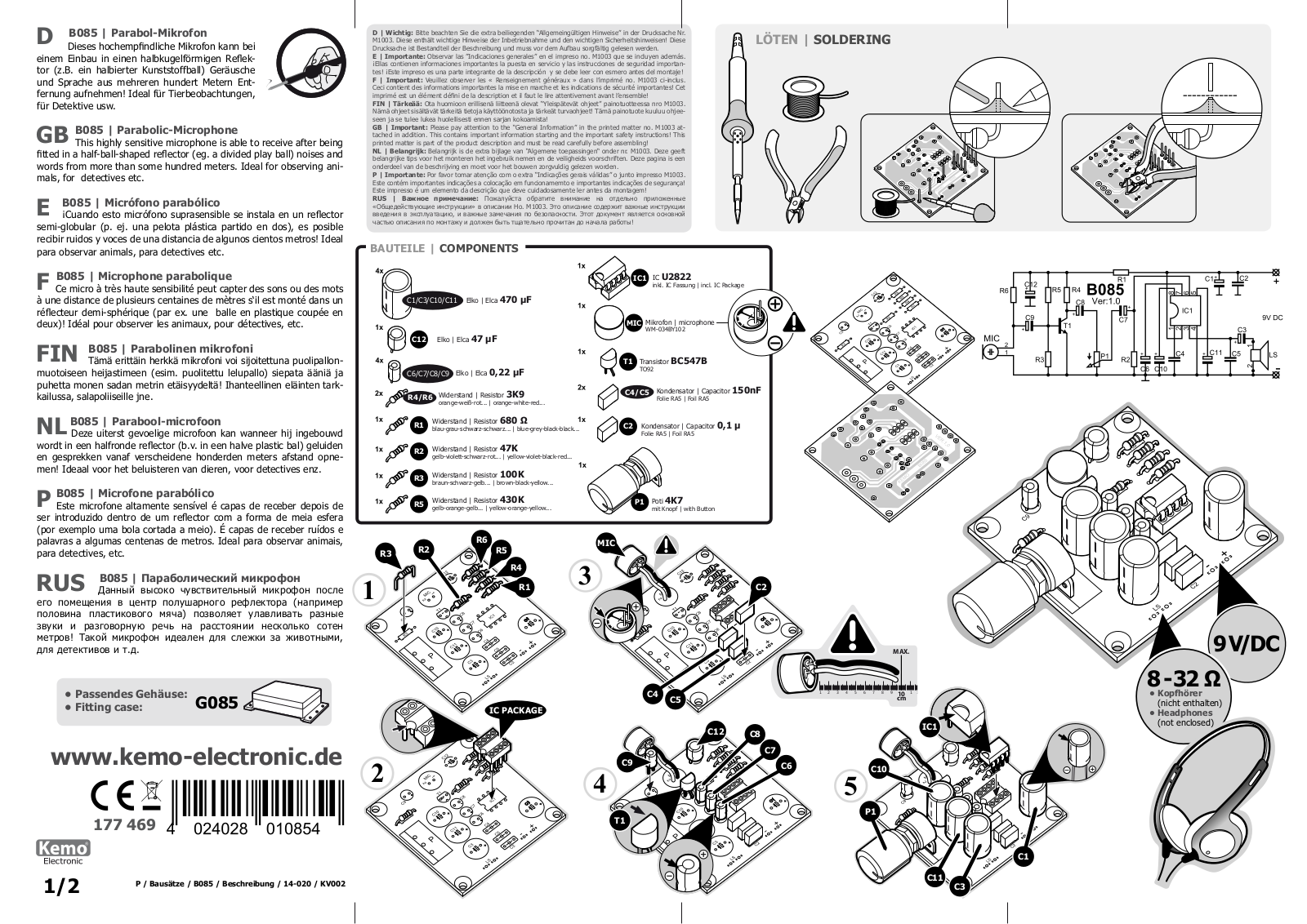 Kemo B085 User guide